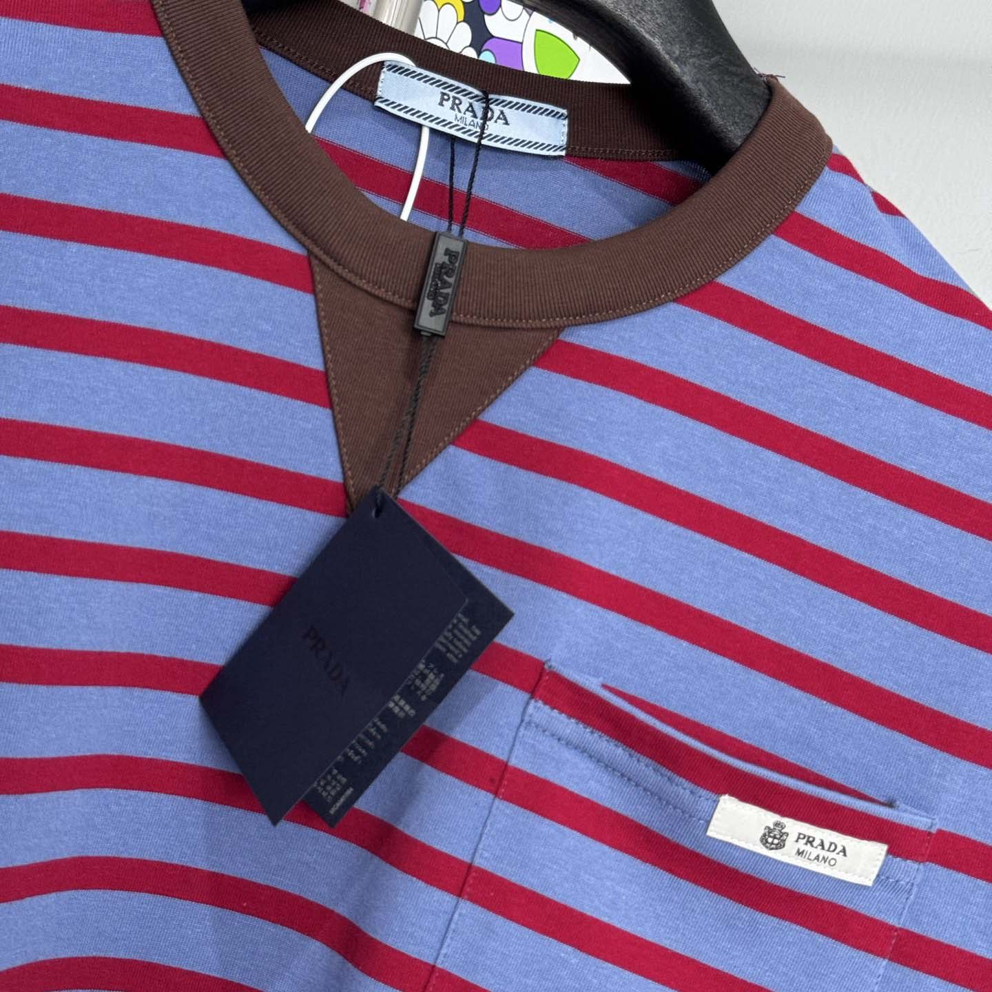 Prada Oversized Striped Jersey T-shirt - DopestKickz