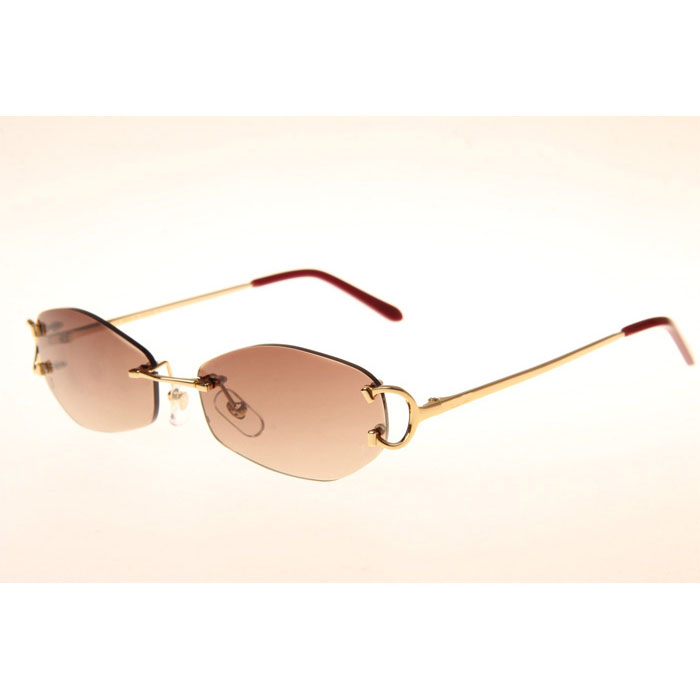 Cartier CT 4193831 Sunglasses In Gold Gradient Brown - DopestKickz