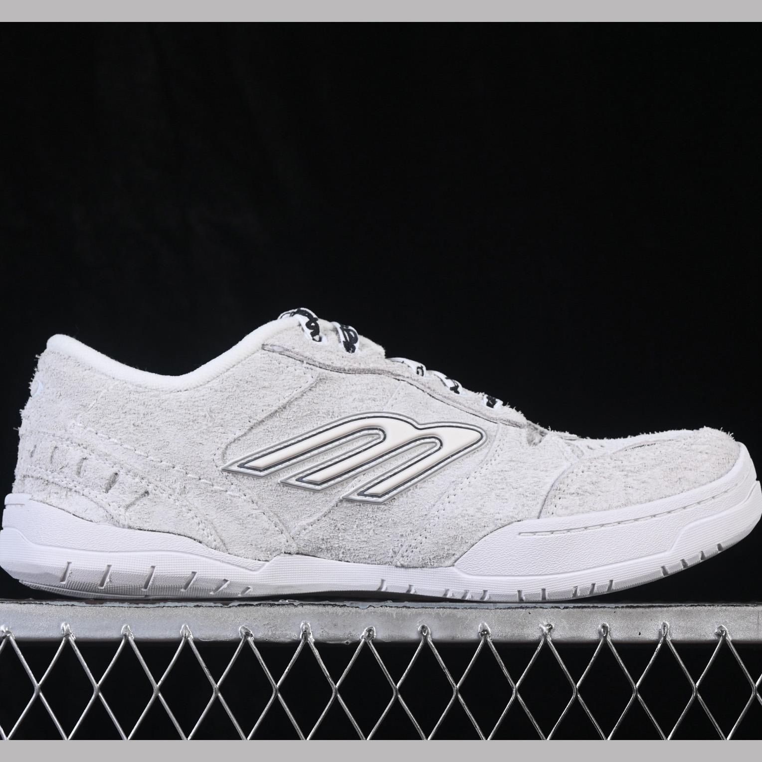 Balenciaga Hamptons Sneaker In Off-white And Black Brushed Suede Cowskin - DopestKickz