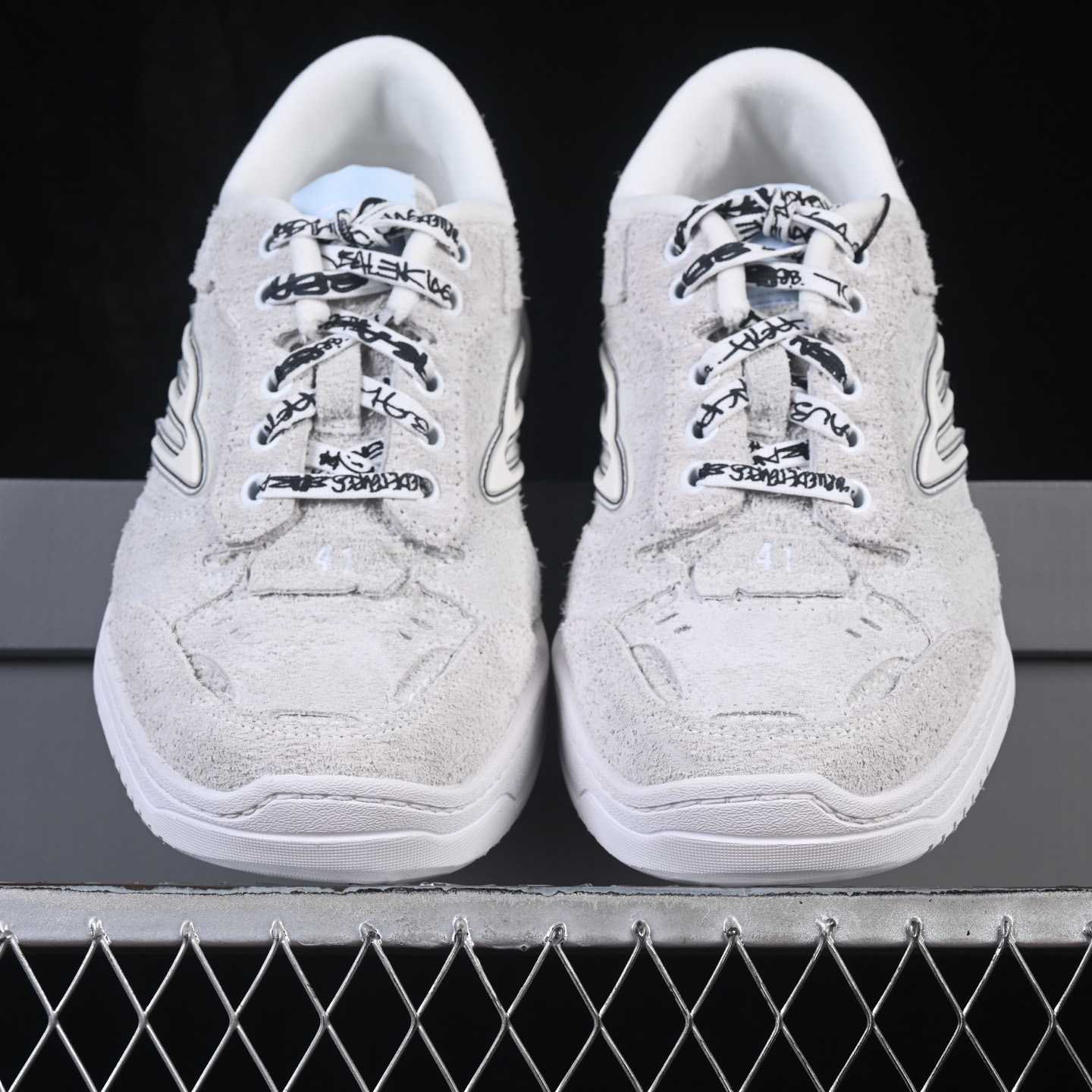 Balenciaga Hamptons Sneaker In Off-white And Black Brushed Suede Cowskin - DopestKickz