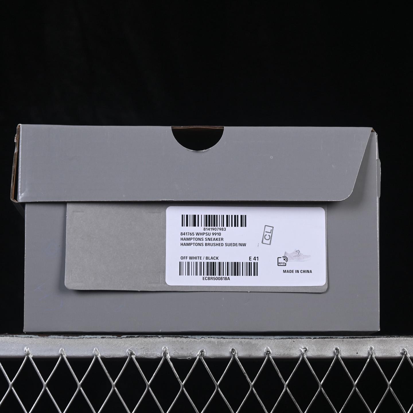 Balenciaga Hamptons Sneaker In Off-white And Black Brushed Suede Cowskin - DopestKickz