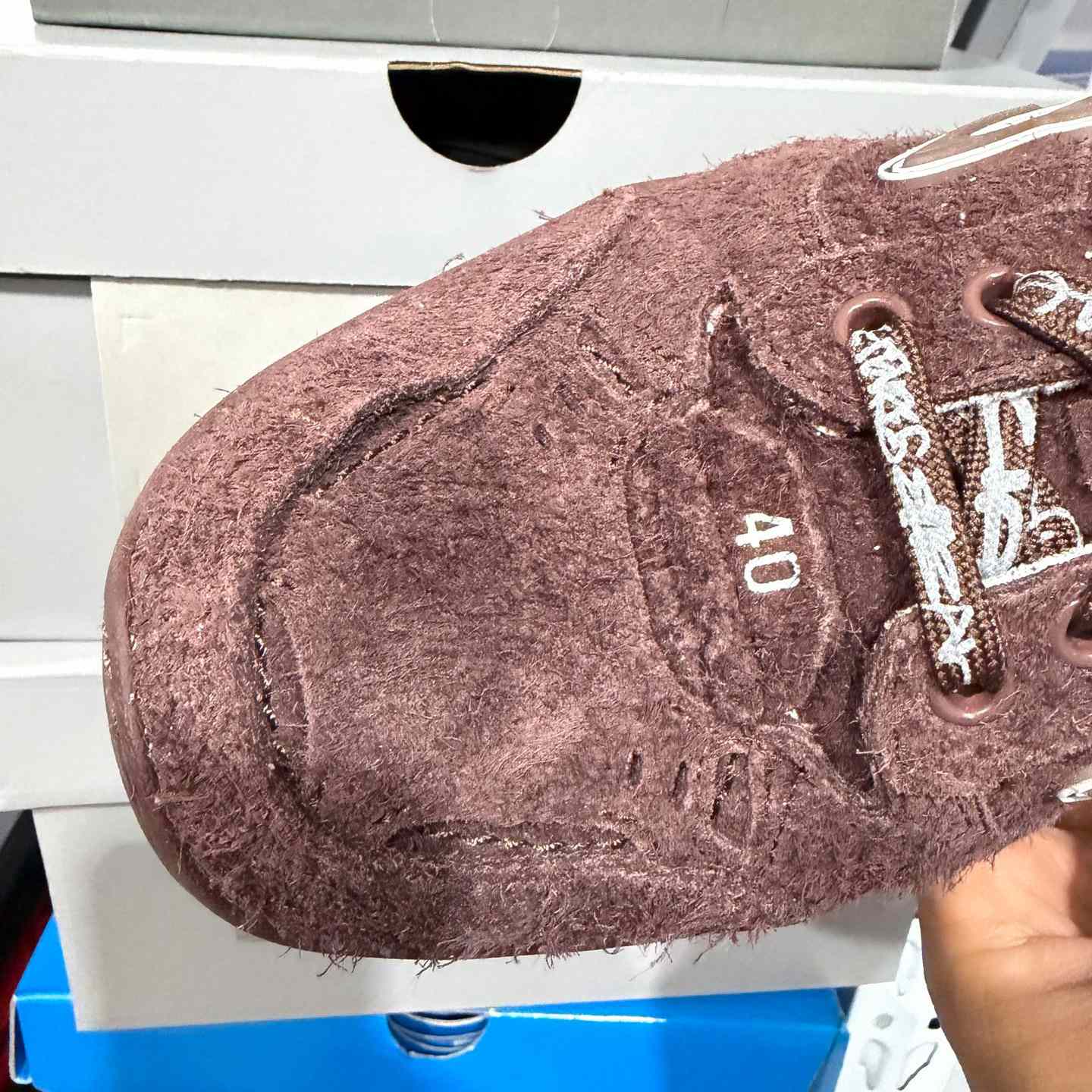 Balenciaga Hamptons Sneaker In Dark Brown And Beige Brushed Suede Cowskin - DopestKickz