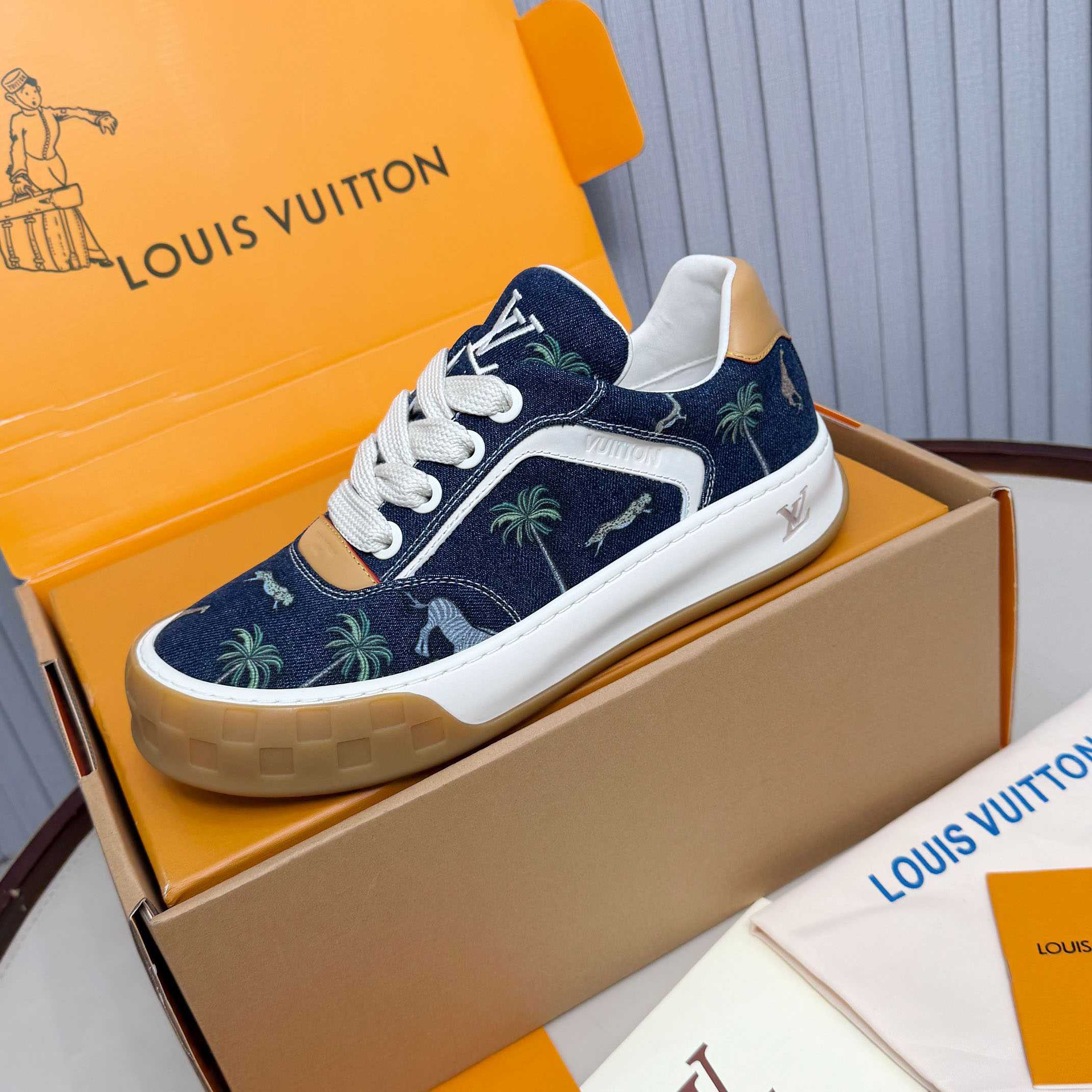 Louis Vuitton LV x The Darjeeling Limited LV Tilted Sneaker  1AJTLH - DopestKickz