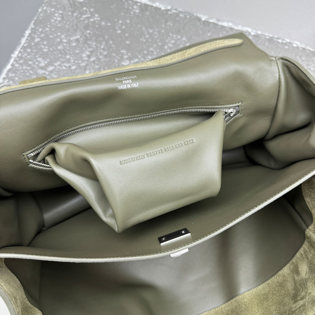 Balenciaga  Rodeo Handbag Medium In Khaki - DopestKickz