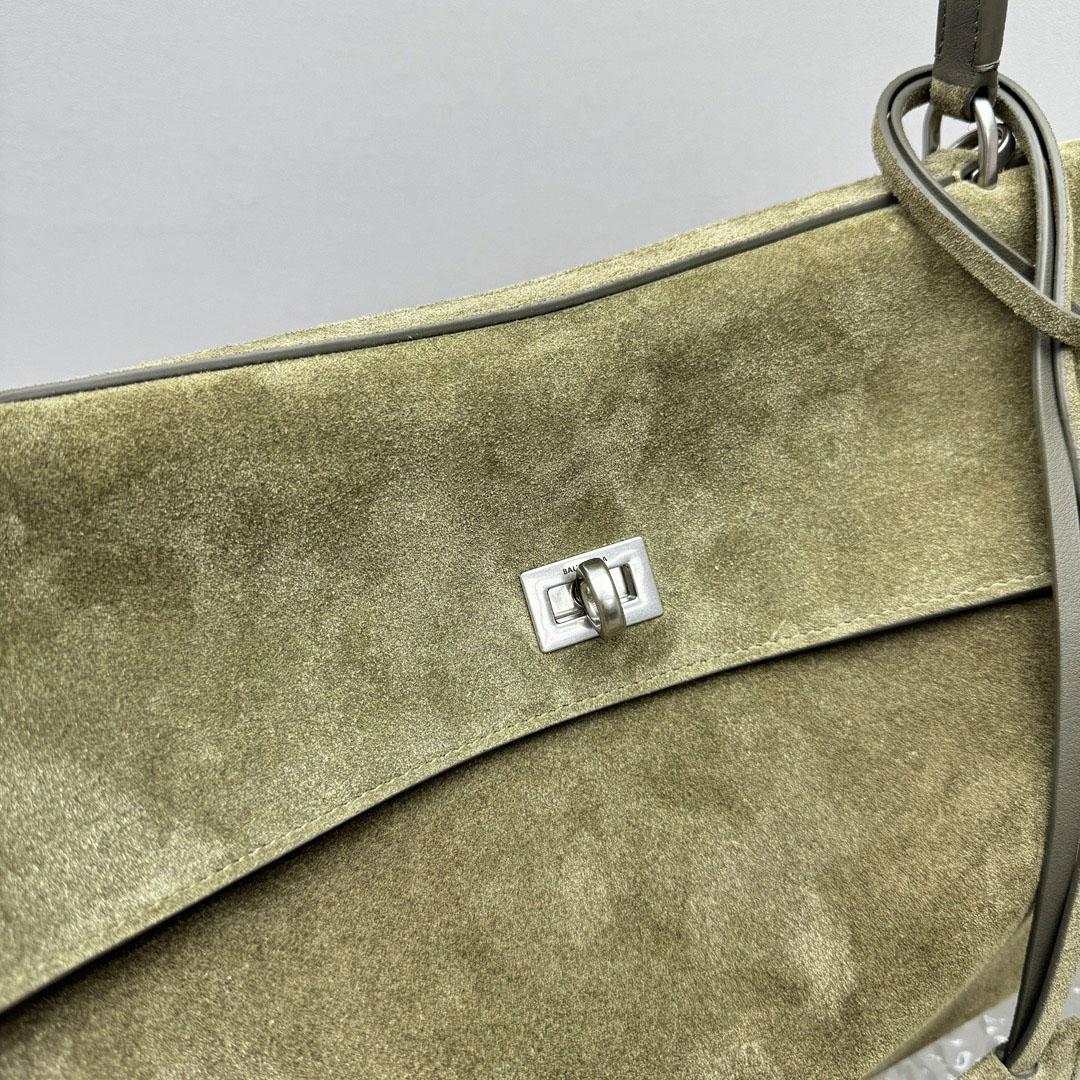 Balenciaga  Rodeo Handbag Medium In Khaki - DopestKickz