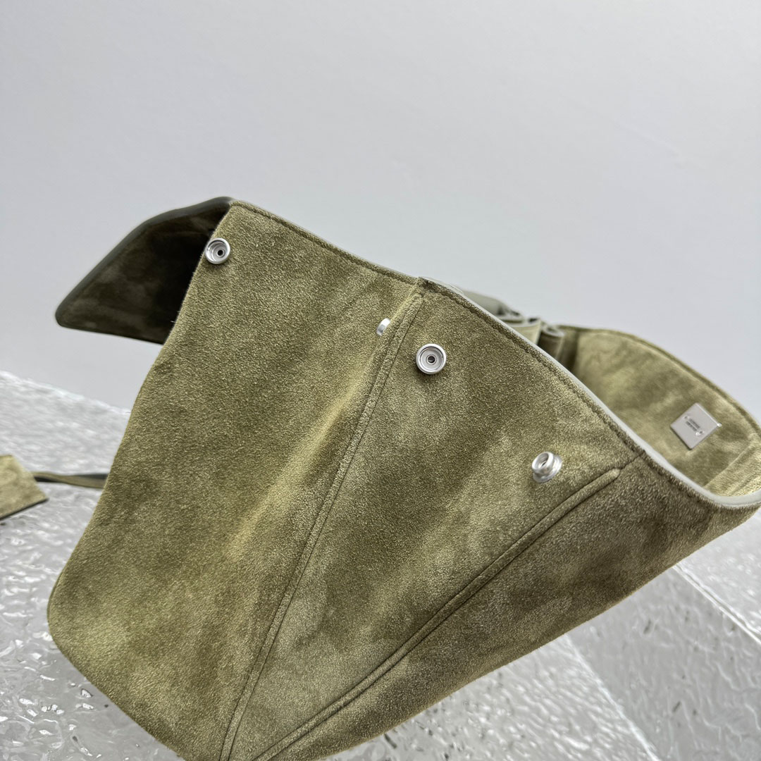 Balenciaga  Rodeo Handbag Medium In Khaki - DopestKickz