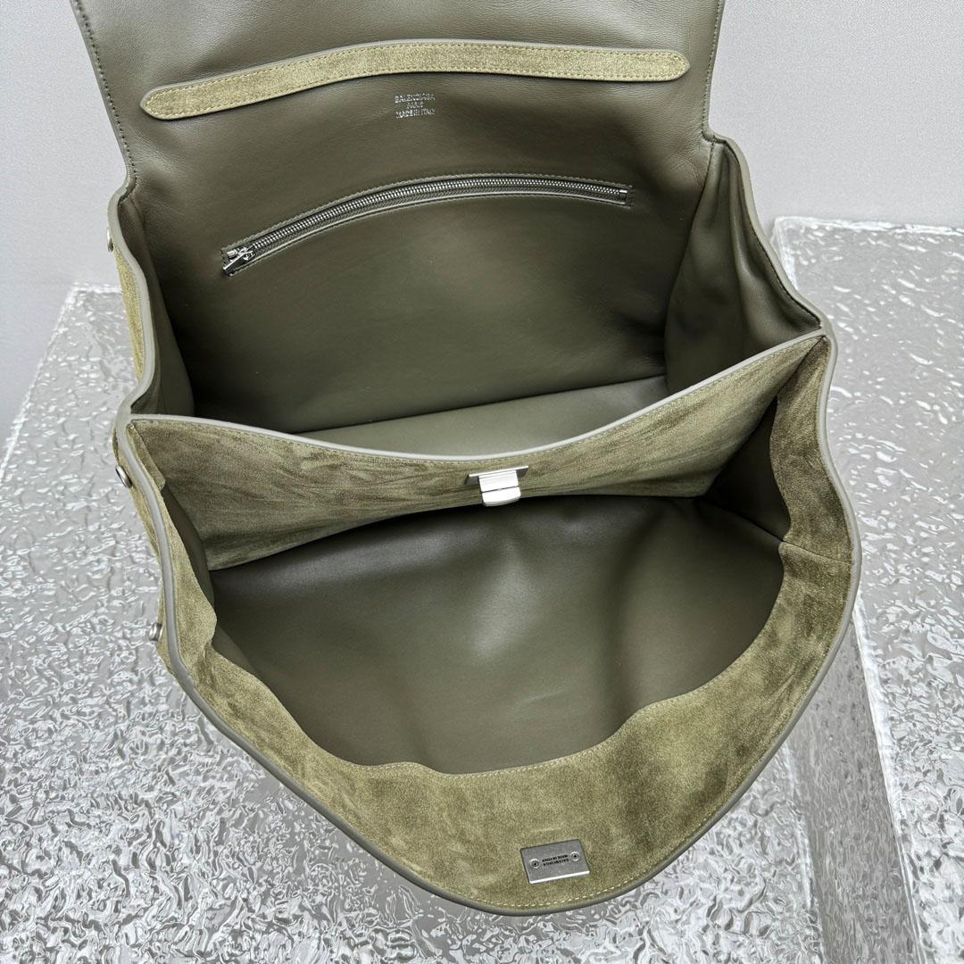 Balenciaga  Rodeo Handbag Medium In Khaki - DopestKickz