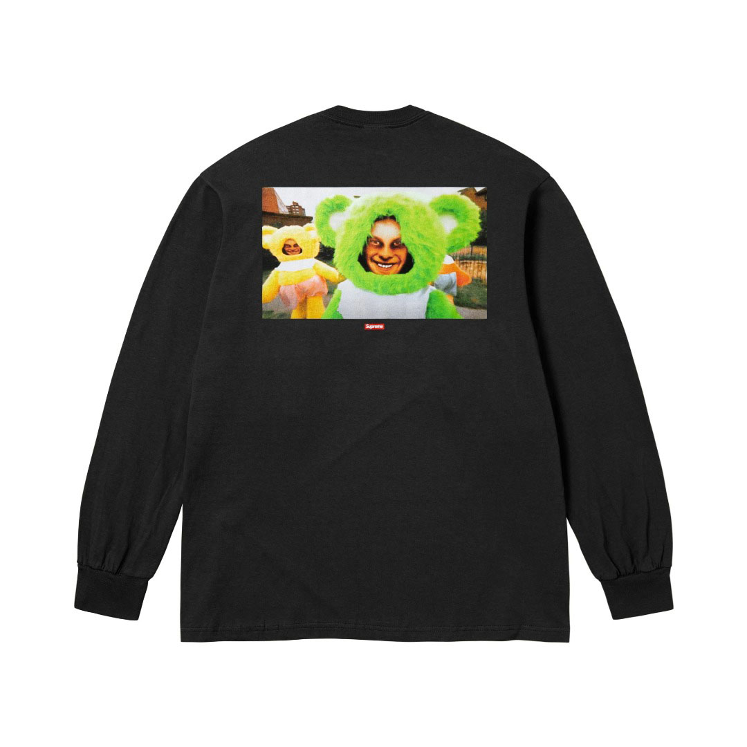 Supreme x Aphex Twin Donkey Rhubarb Long-Sleeve Tee 'Black' - DopestKickz