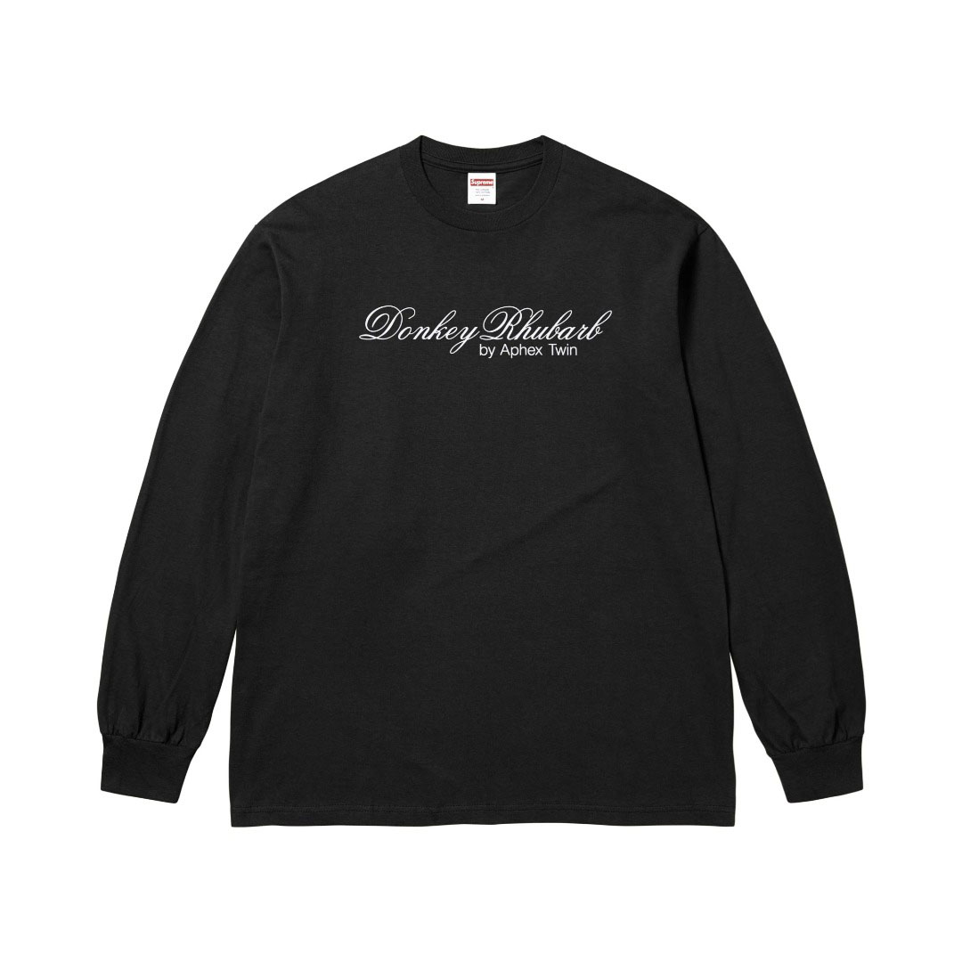 Supreme x Aphex Twin Donkey Rhubarb Long-Sleeve Tee 'Black' - DopestKickz