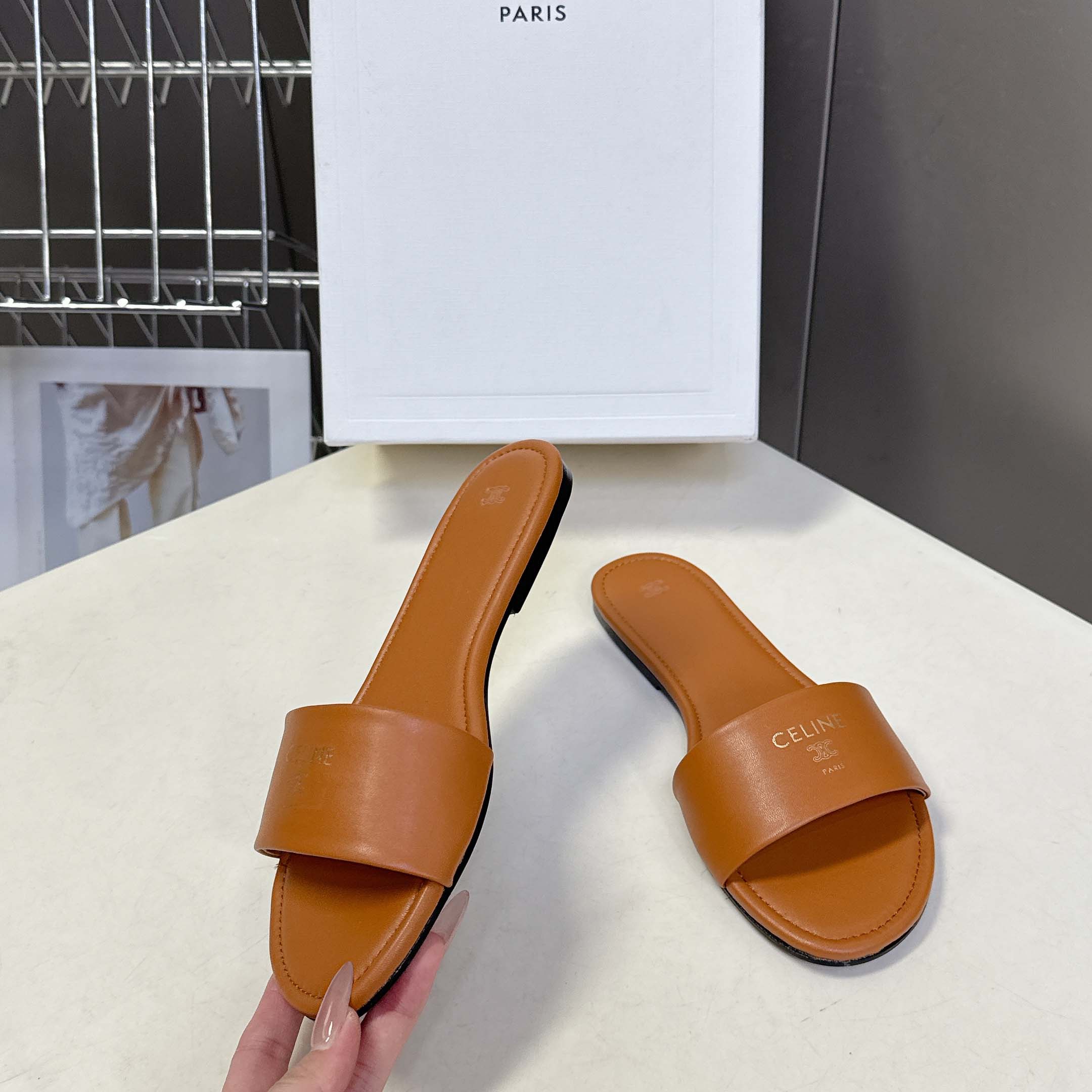 Celine Coast Mule In Lambskin - DopestKickz