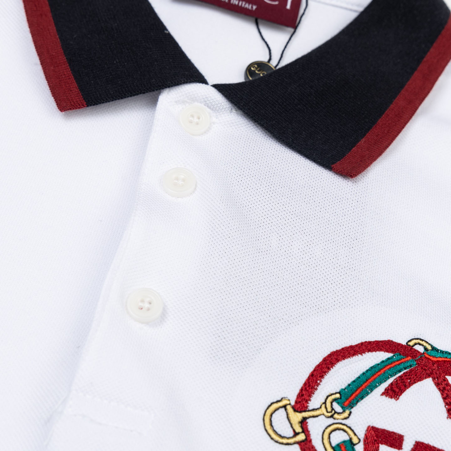 Gucci Cotton Piquet Polo Shirt With Embroidery - DopestKickz