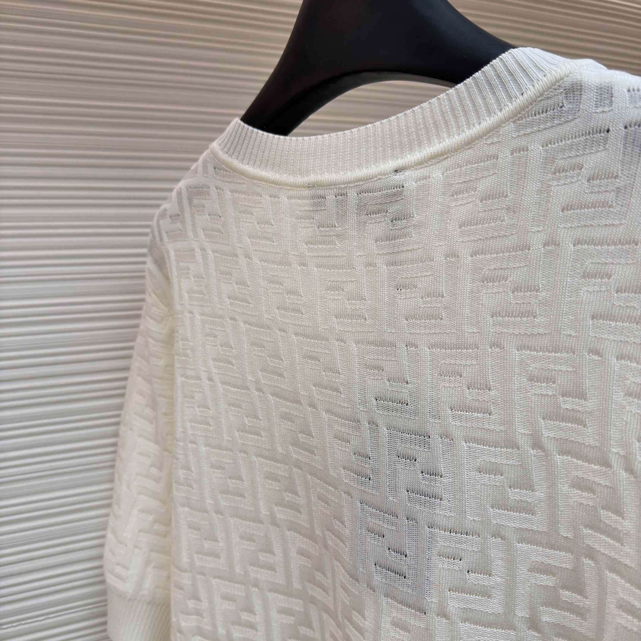Fendi  White FF Cotton Pullover - DopestKickz