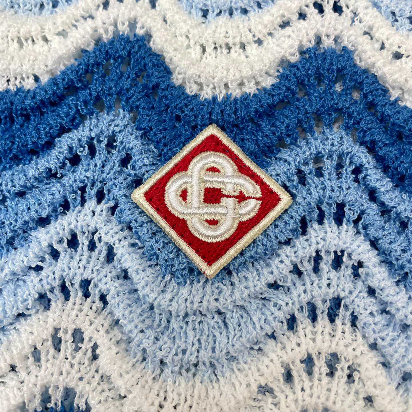 Casablanca Wavy Gradient Crochet Shirt D007 - DopestKickz