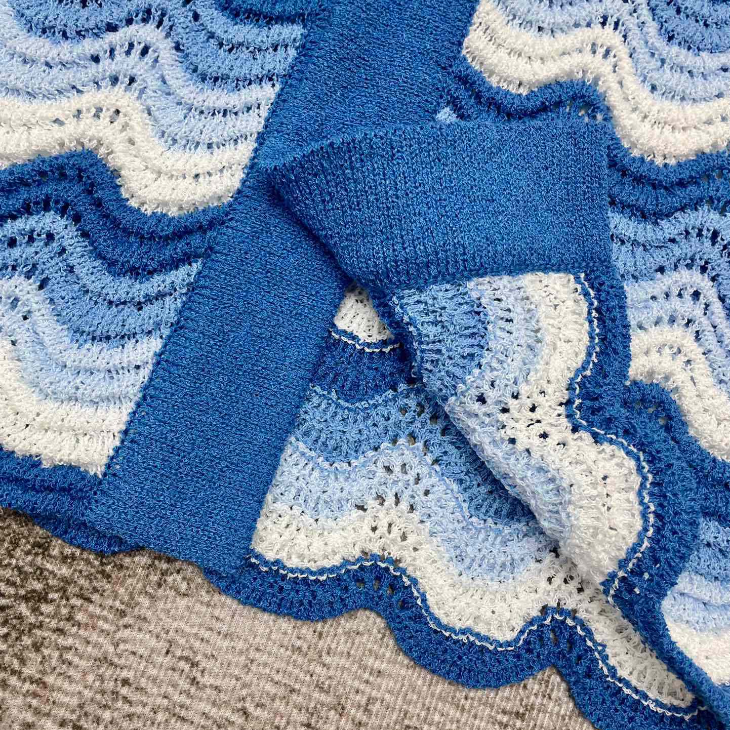 Casablanca Wavy Gradient Crochet Shirt D007 - DopestKickz