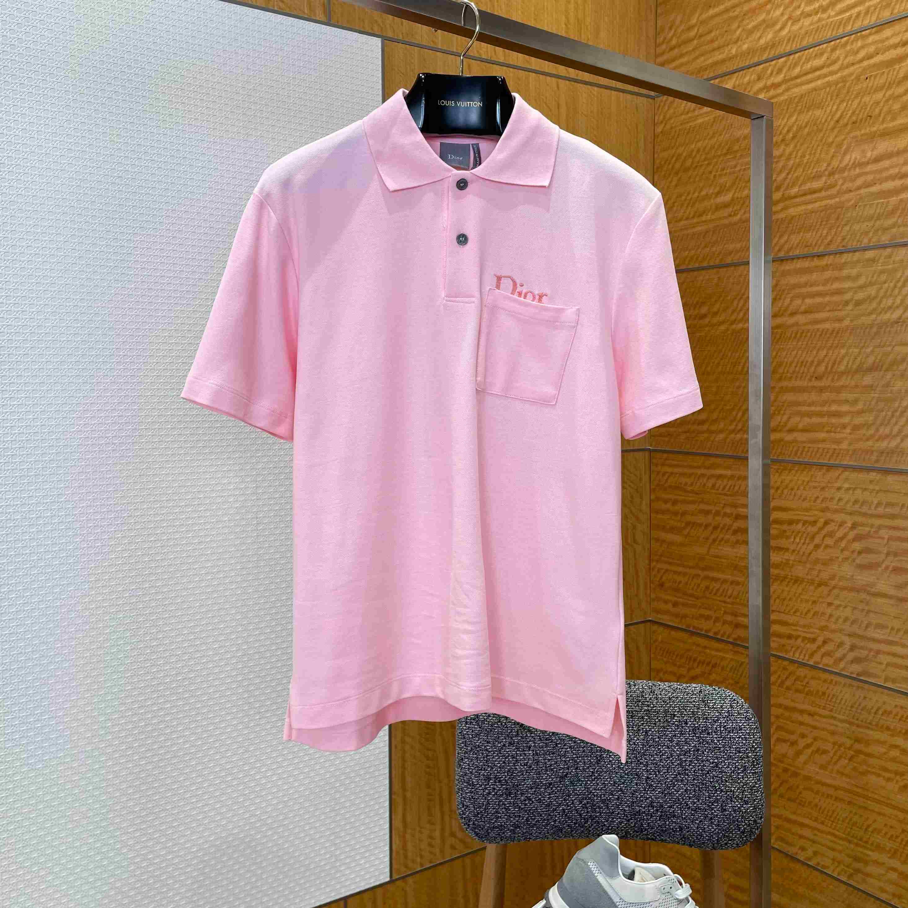 Dior Polo Shirt Lilac Cotton Piqué - DopestKickz