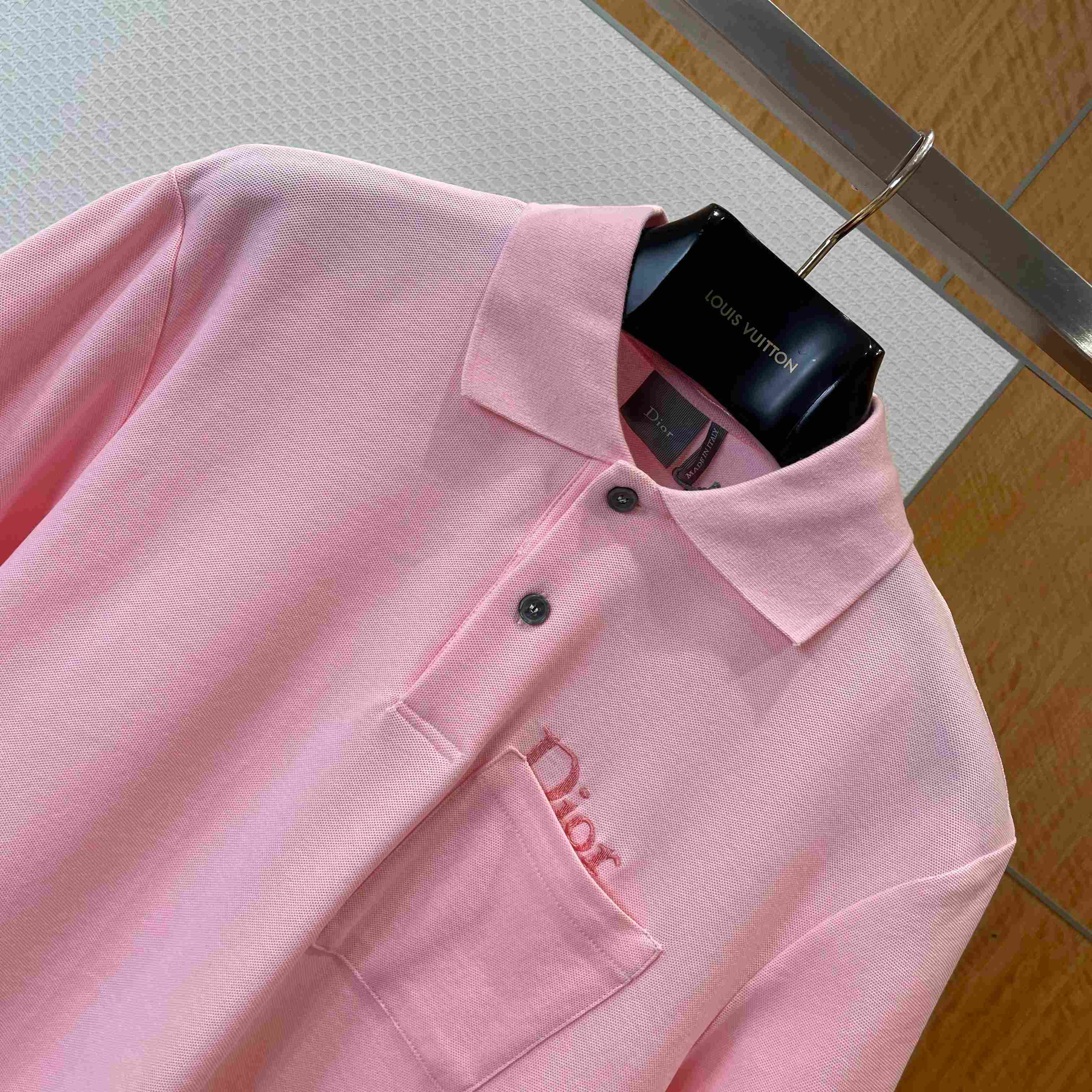Dior Polo Shirt Lilac Cotton Piqué - DopestKickz