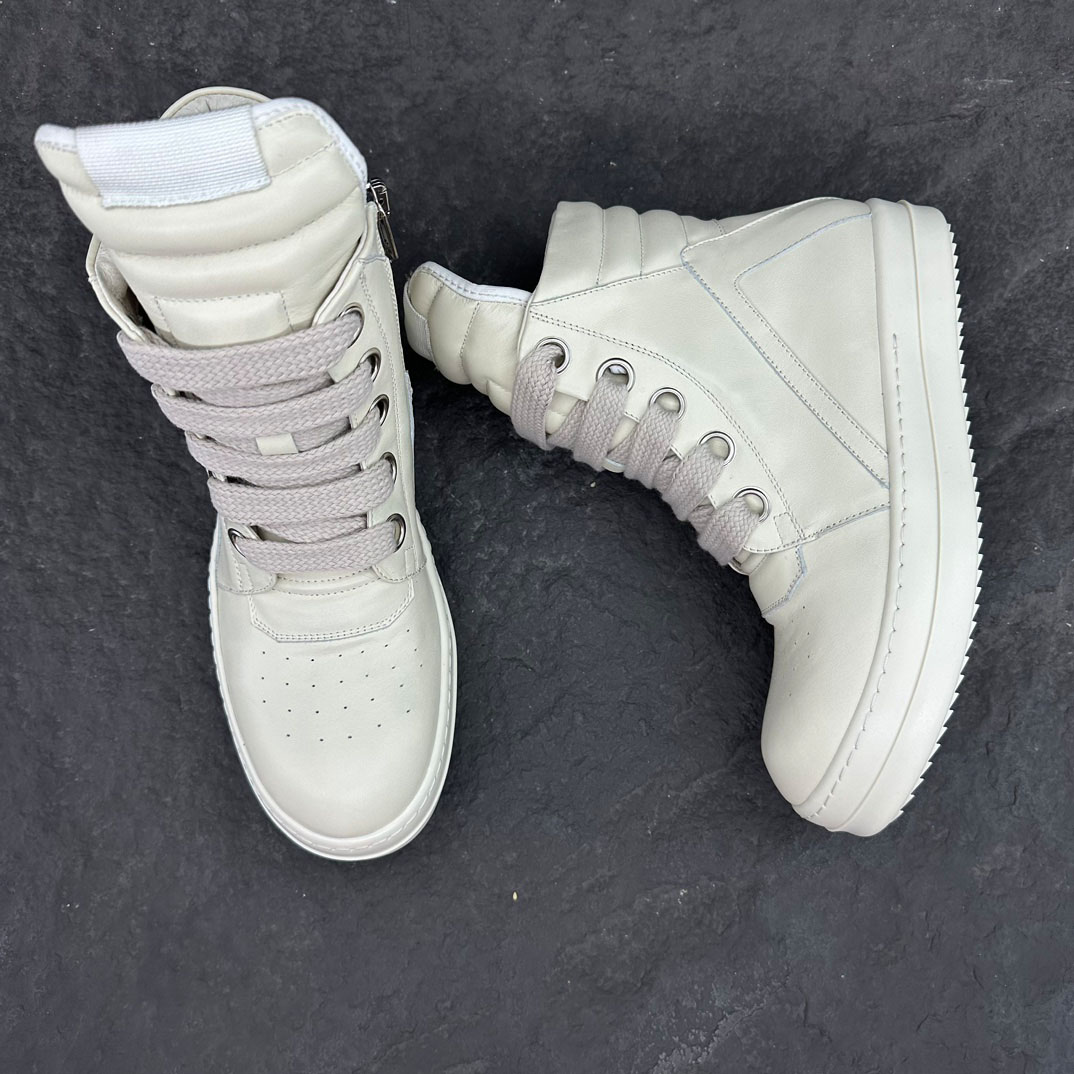 Rick Owens Geobasket High 'Milk' - DopestKickz