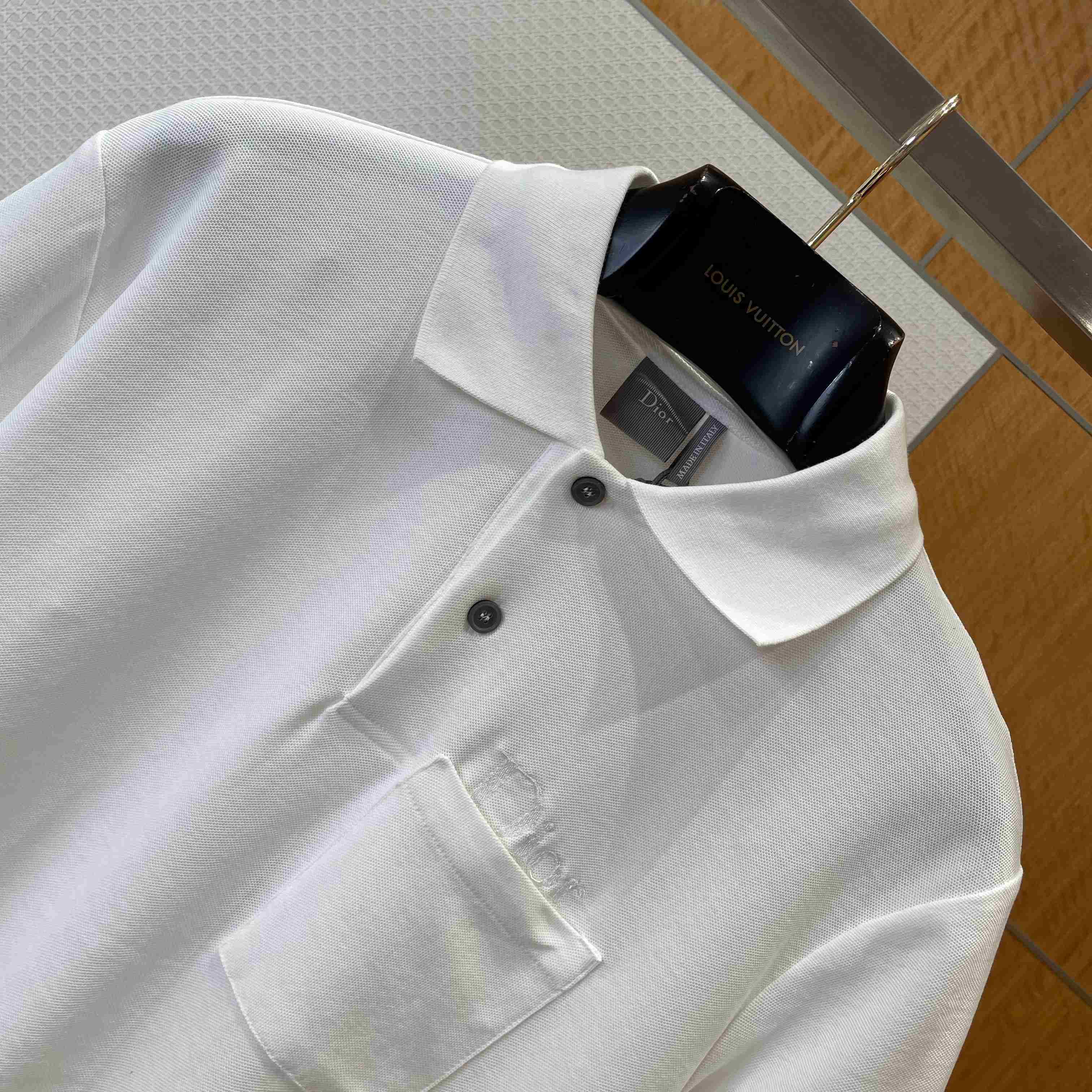 Dior Polo Shirt White Cotton Piqué - DopestKickz