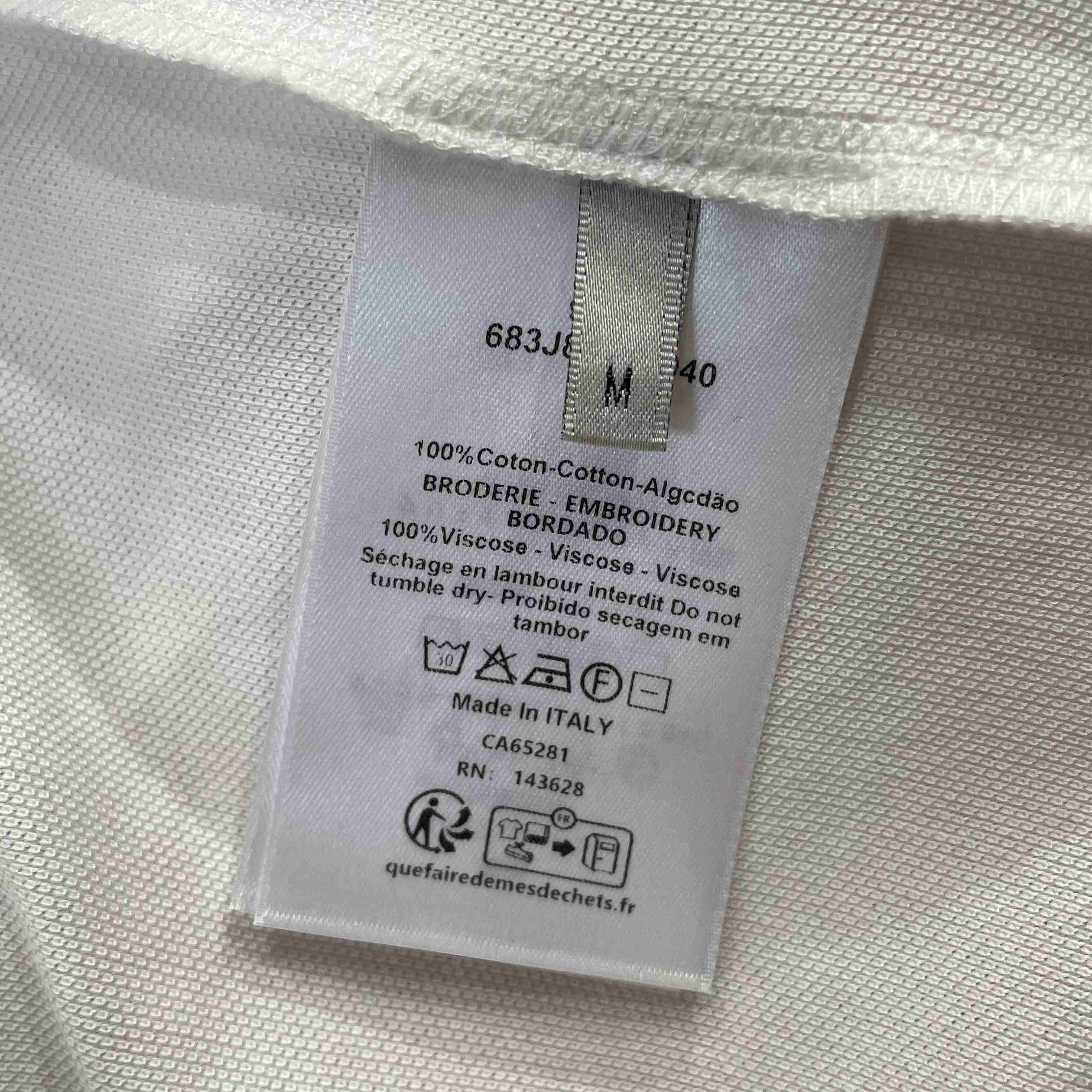 Dior Polo Shirt White Cotton Piqué - DopestKickz