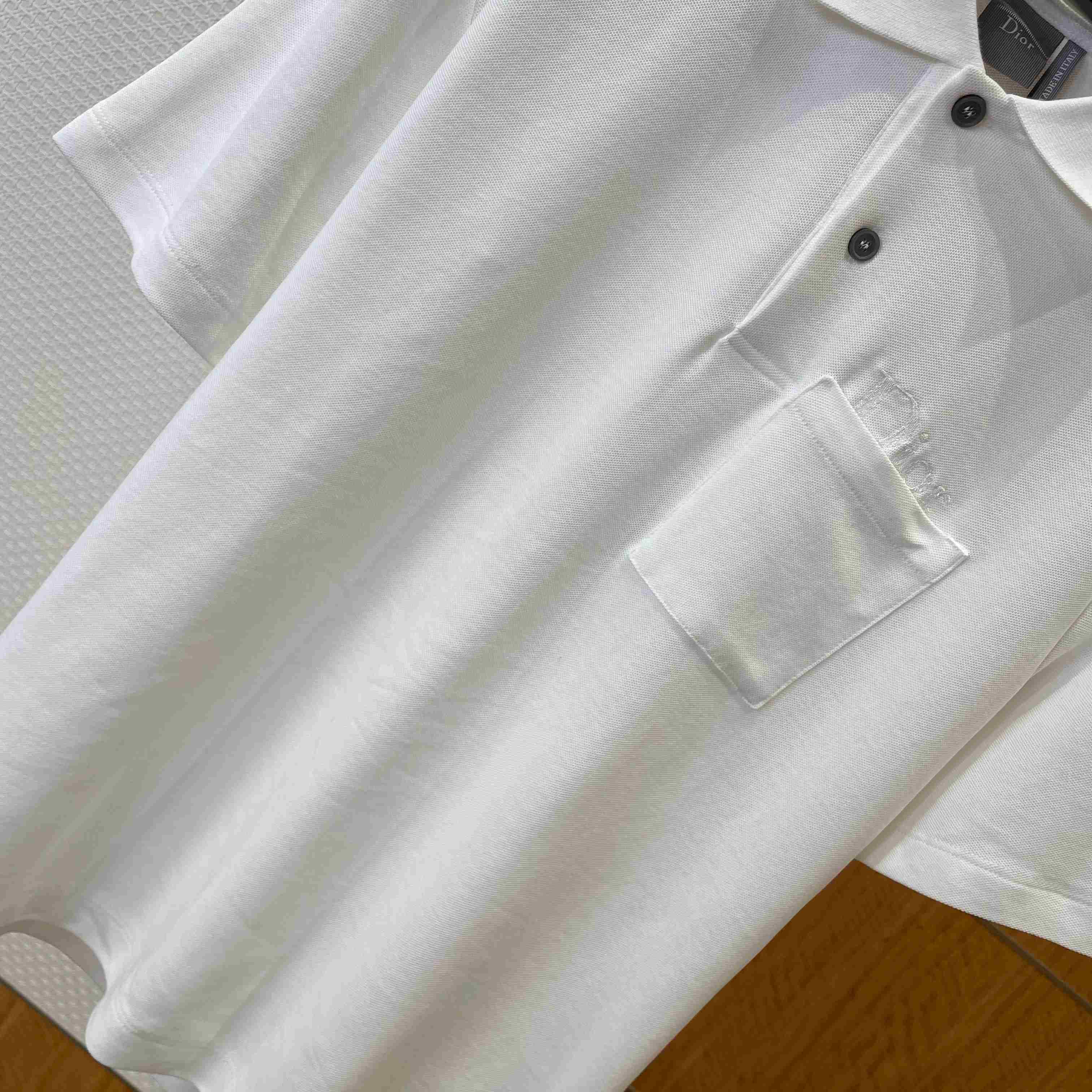 Dior Polo Shirt White Cotton Piqué - DopestKickz