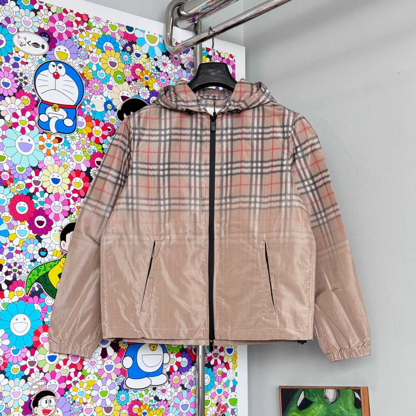 Burberry Gradient Check Hooded Jacket - DopestKickz