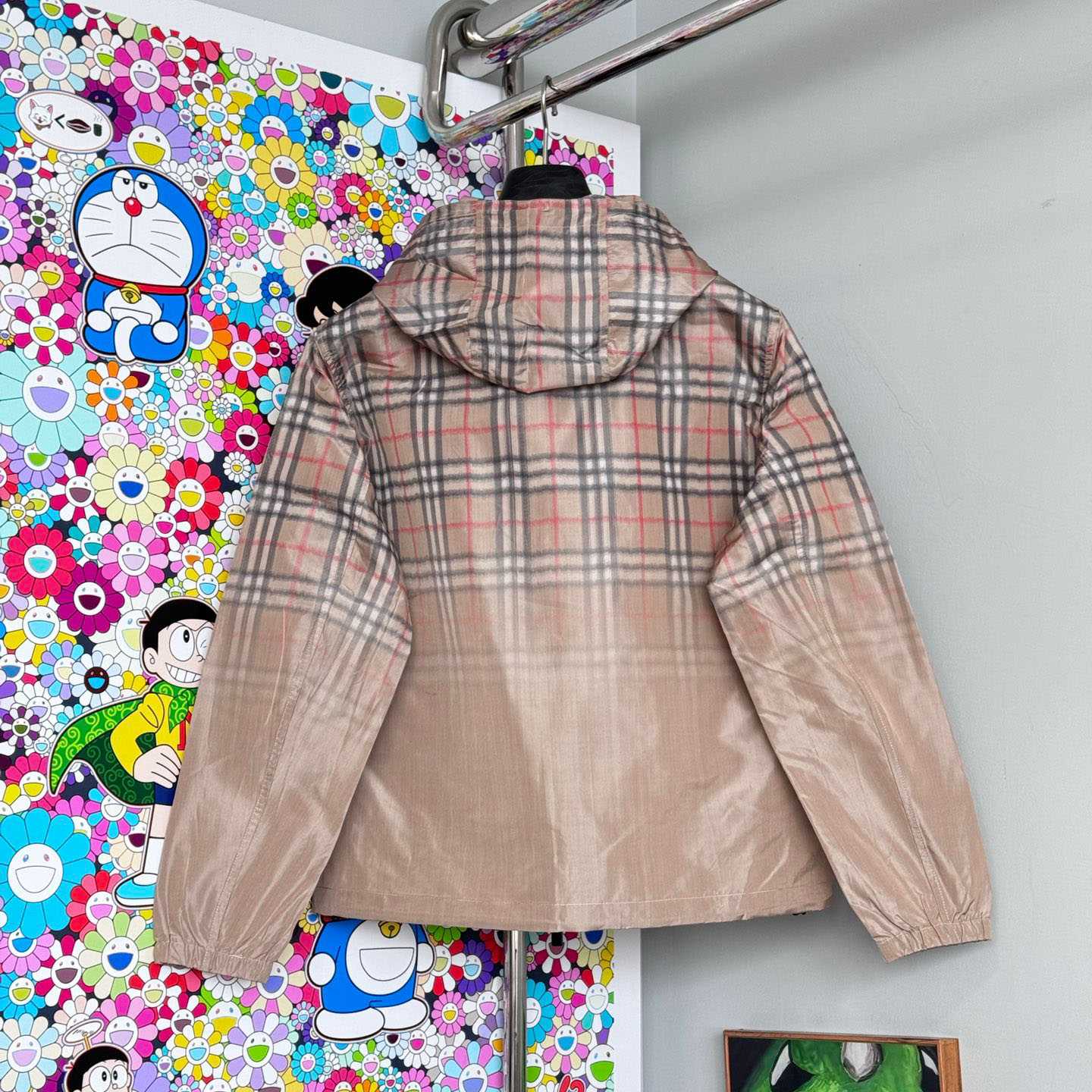 Burberry Gradient Check Hooded Jacket - DopestKickz