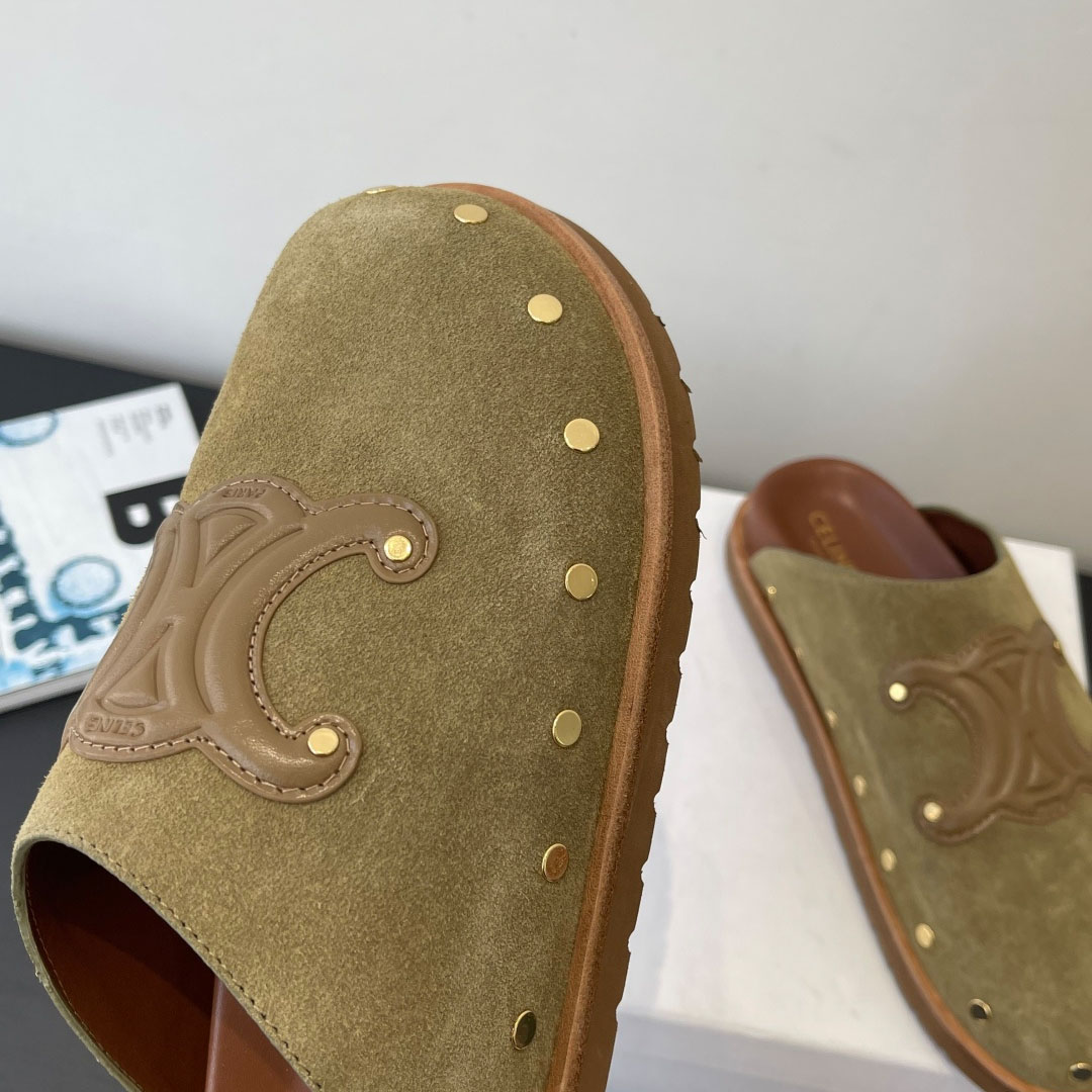 CELINE PITEA CLOG IN Suede Calfskin - DopestKickz