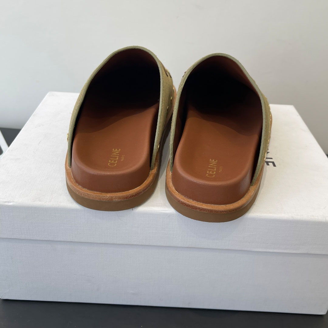 CELINE PITEA CLOG IN Suede Calfskin - DopestKickz