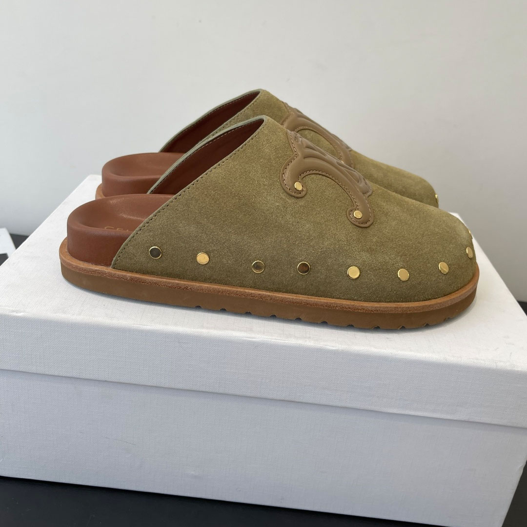 CELINE PITEA CLOG IN Suede Calfskin - DopestKickz