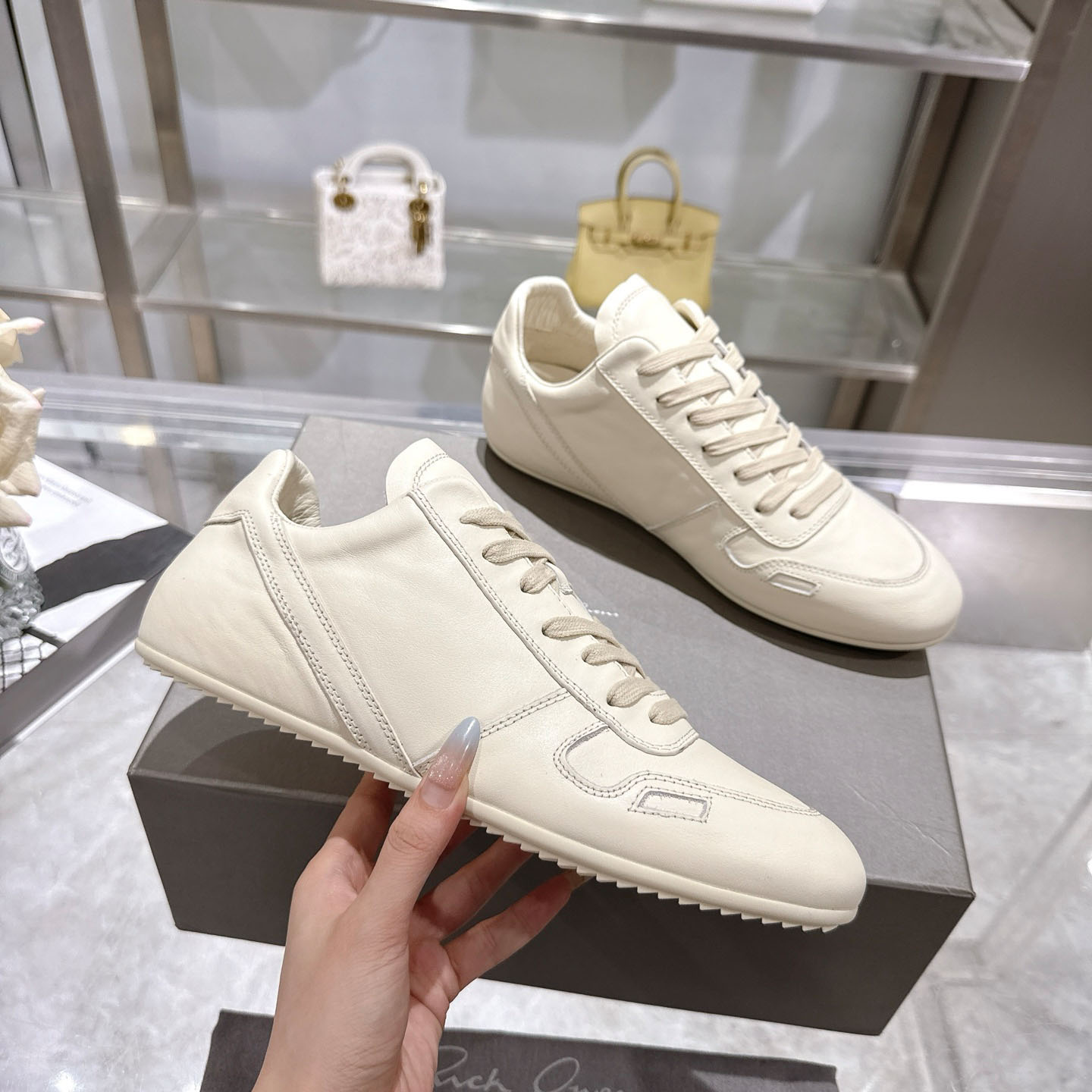 Rick Owens Off-White Temple Minimal Sneakers - DopestKickz