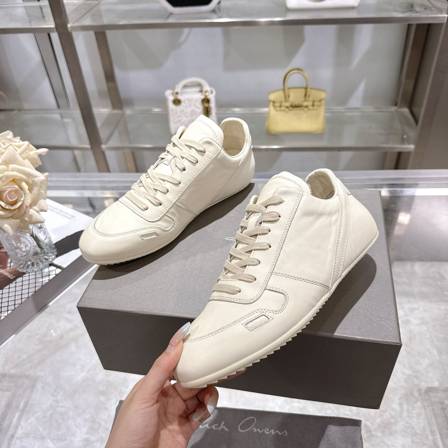 Rick Owens Off-White Temple Minimal Sneakers - DopestKickz