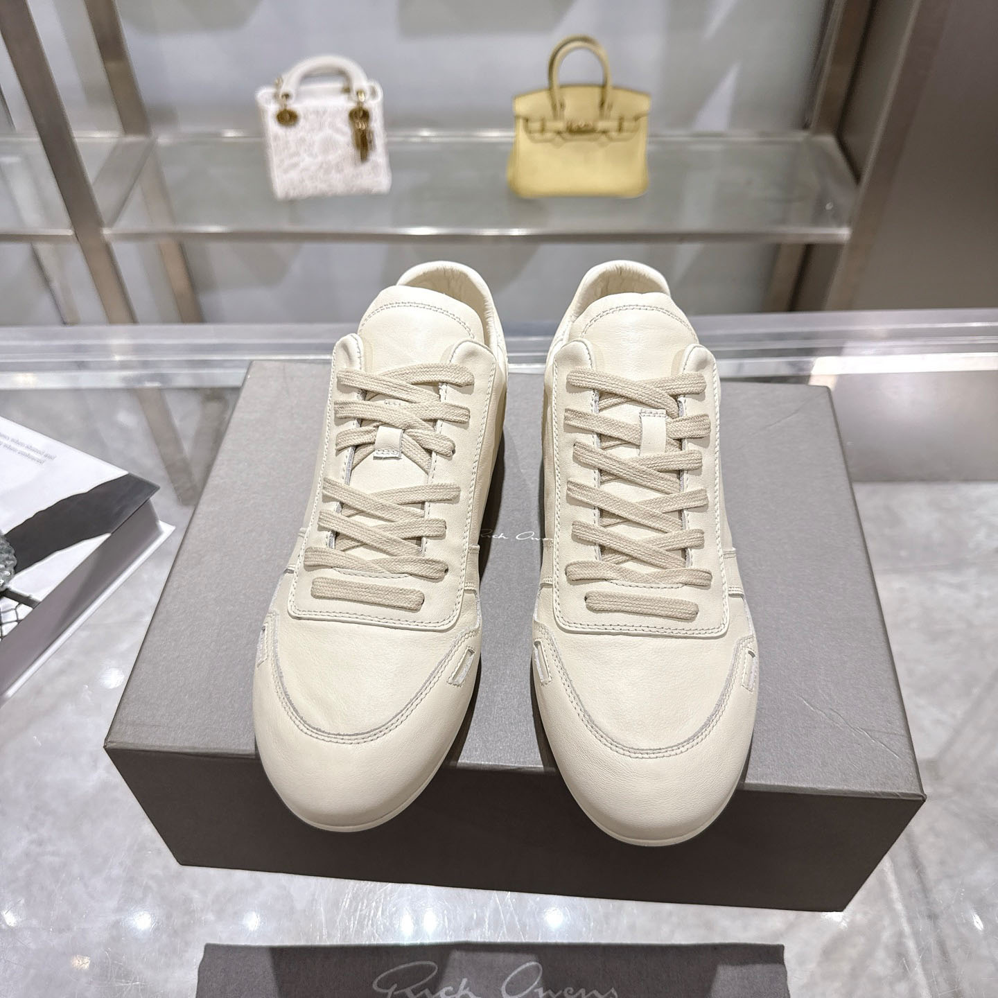 Rick Owens Off-White Temple Minimal Sneakers - DopestKickz