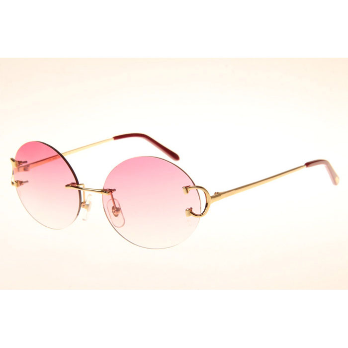 Cartier CT 4193832 Sunglasses In Gold Gradient Pink - DopestKickz