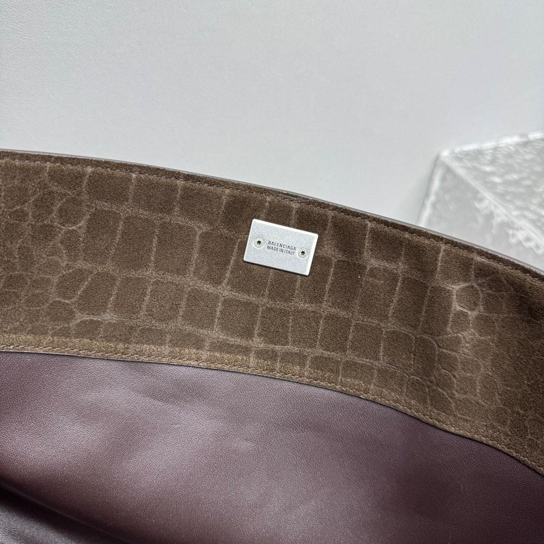 Balenciaga Rodeo Handbag Medium In Dark Brown - DopestKickz