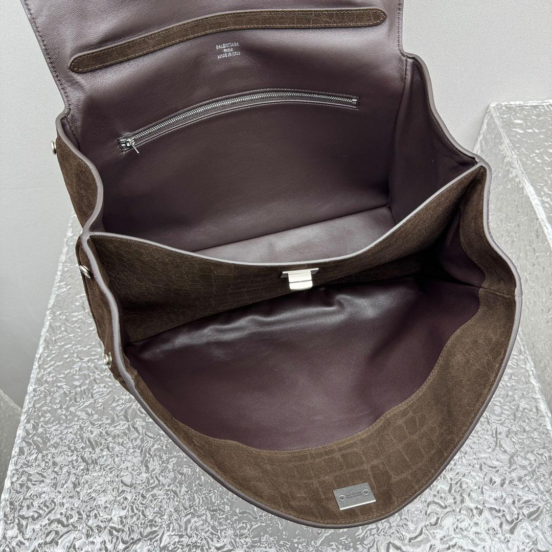 Balenciaga Rodeo Handbag Medium In Dark Brown - DopestKickz