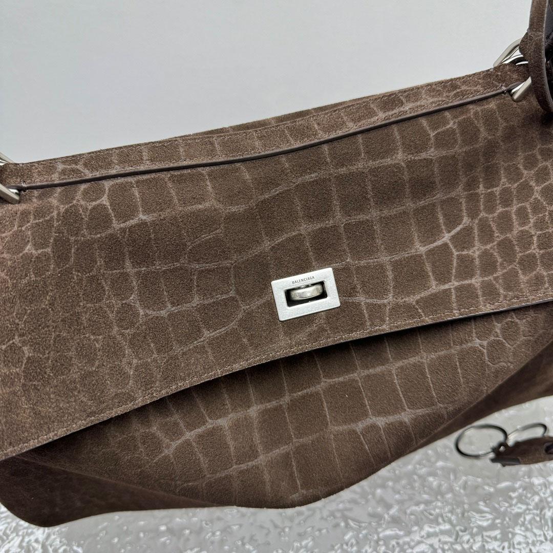 Balenciaga Rodeo Handbag Medium In Dark Brown - DopestKickz