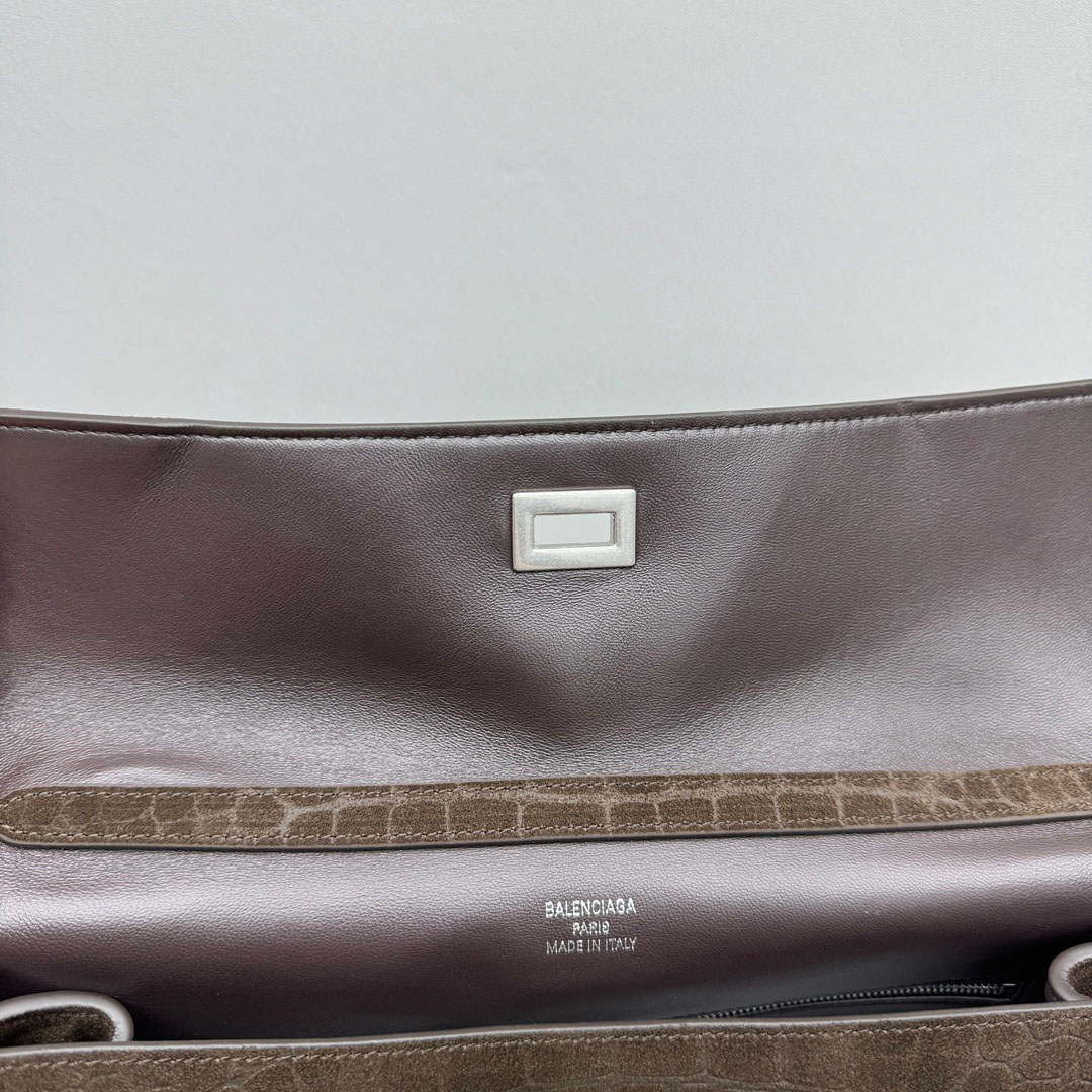 Balenciaga Rodeo Handbag Medium In Dark Brown - DopestKickz