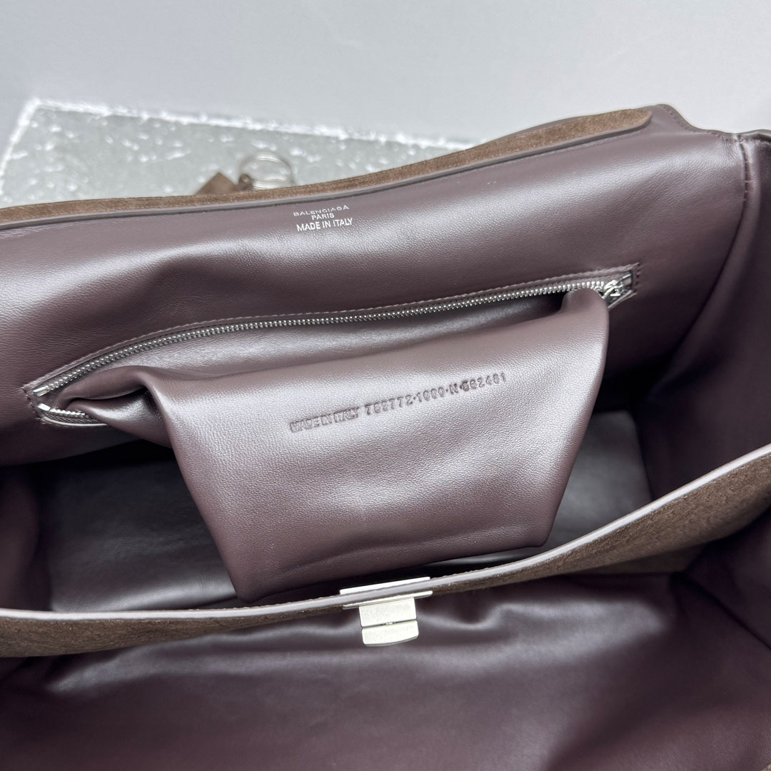 Balenciaga Rodeo Handbag Medium In Dark Brown - DopestKickz