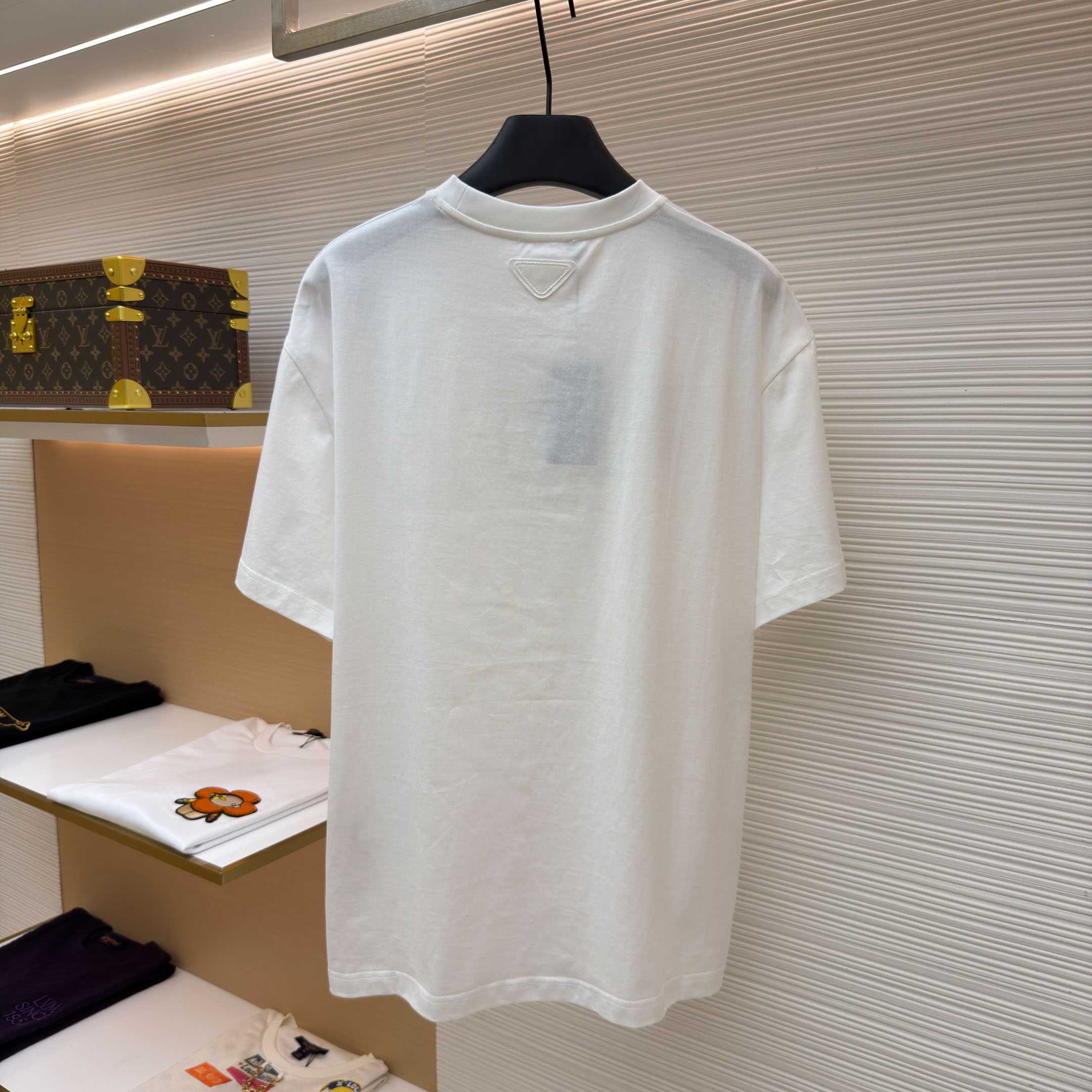 Prada Printed Cotton T-shirt - DopestKickz