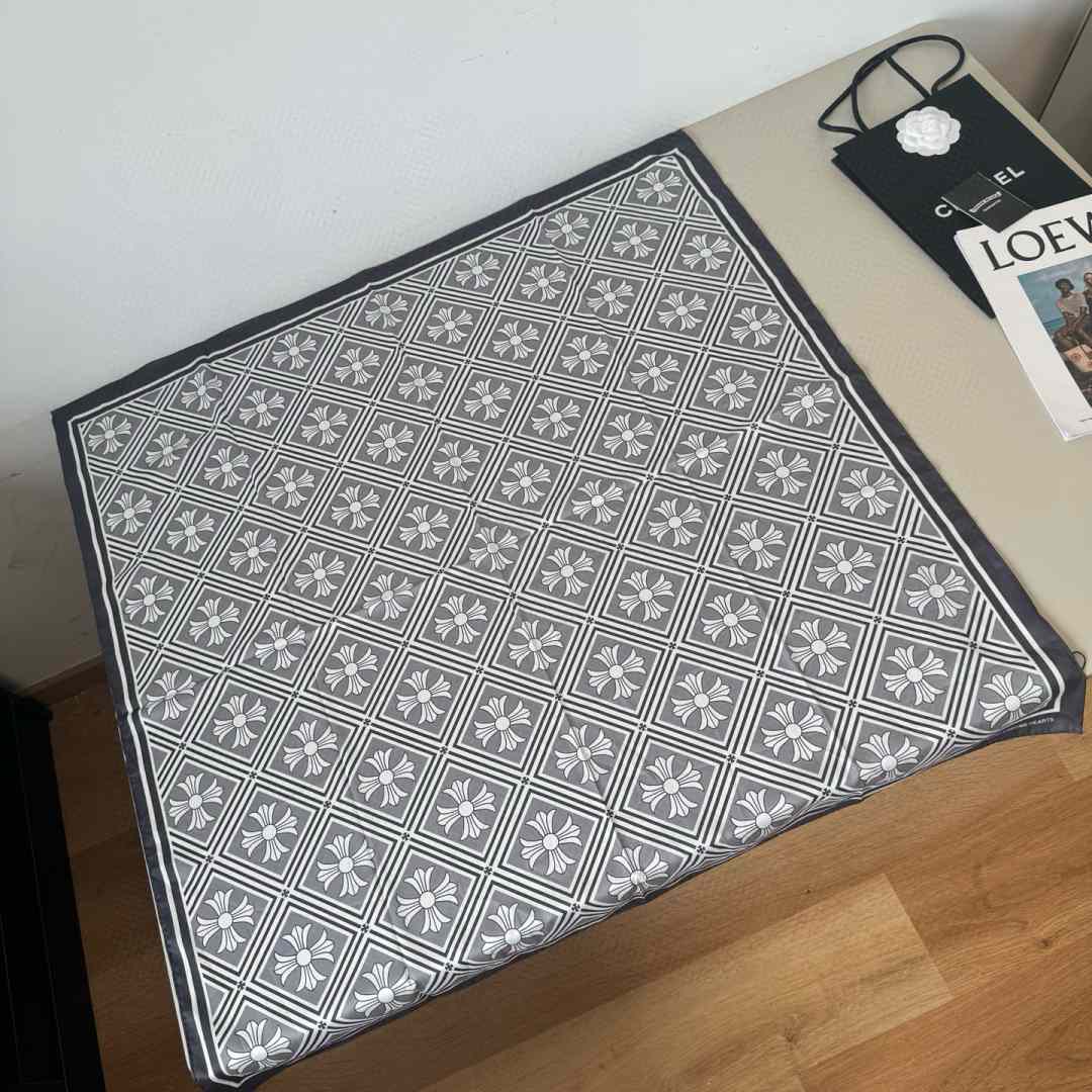 Chrome Heart Square Silk Scarf - DopestKickz