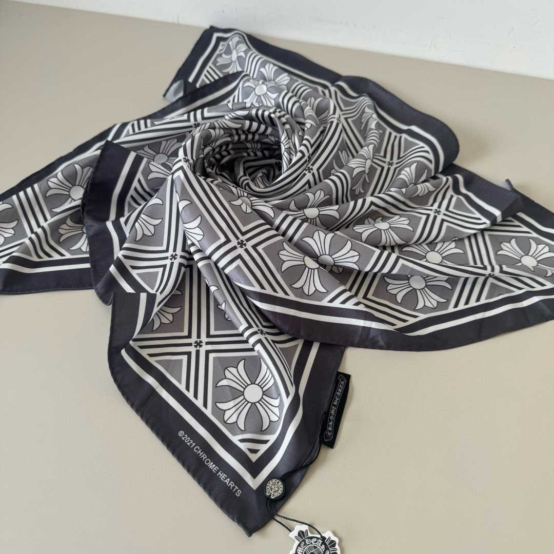 Chrome Heart Square Silk Scarf - DopestKickz