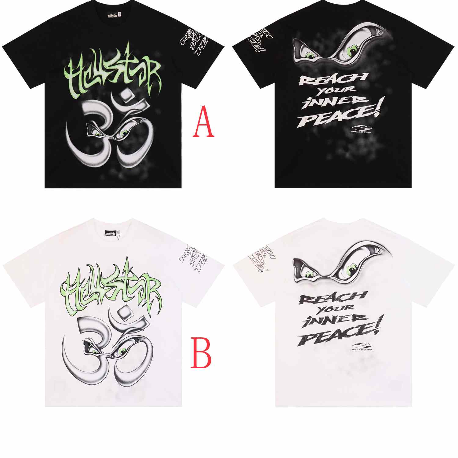 Hellstar  Reach Your Inner Peace Om T-Shirt - DopestKickz