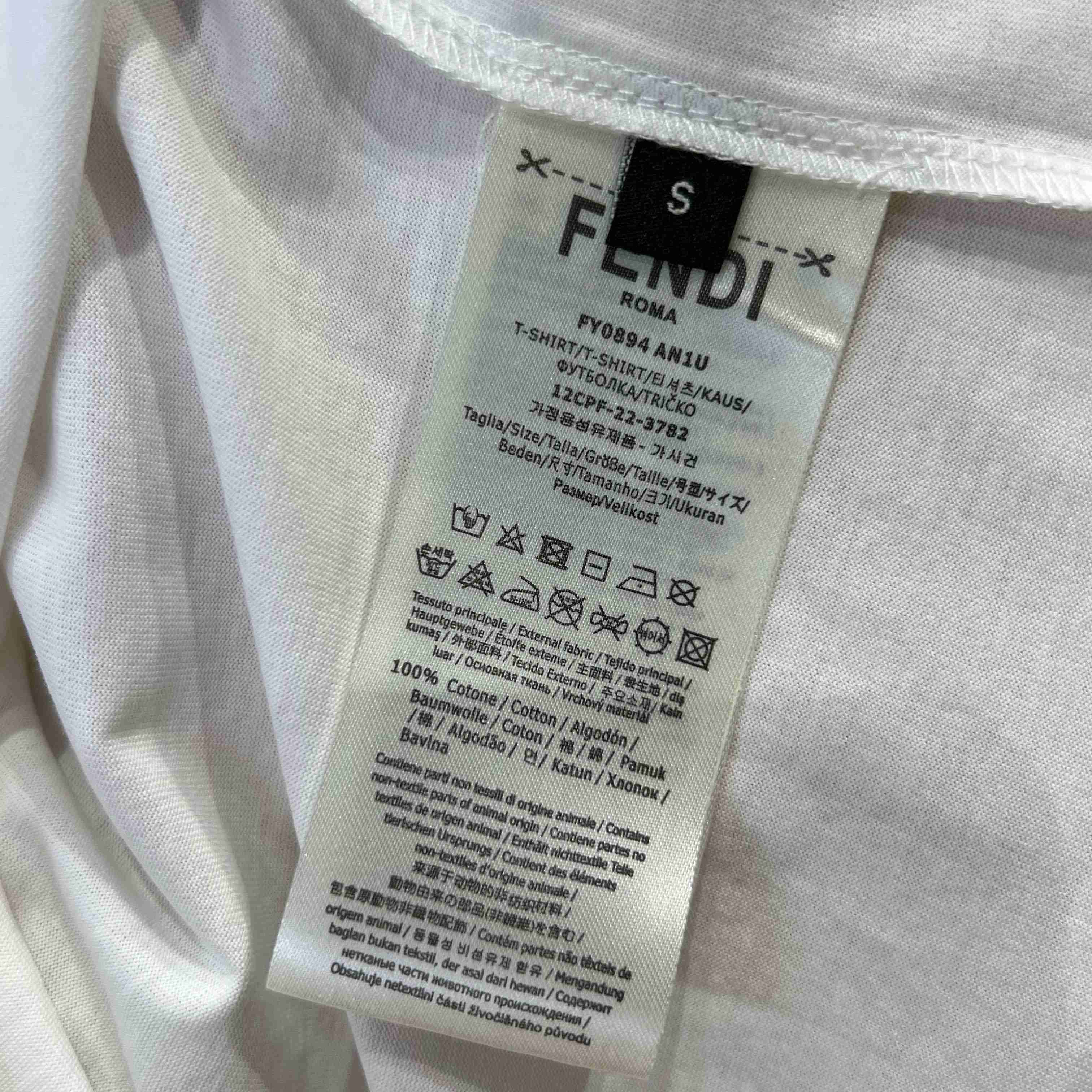 Fendi White Cotton T-shirt - DopestKickz