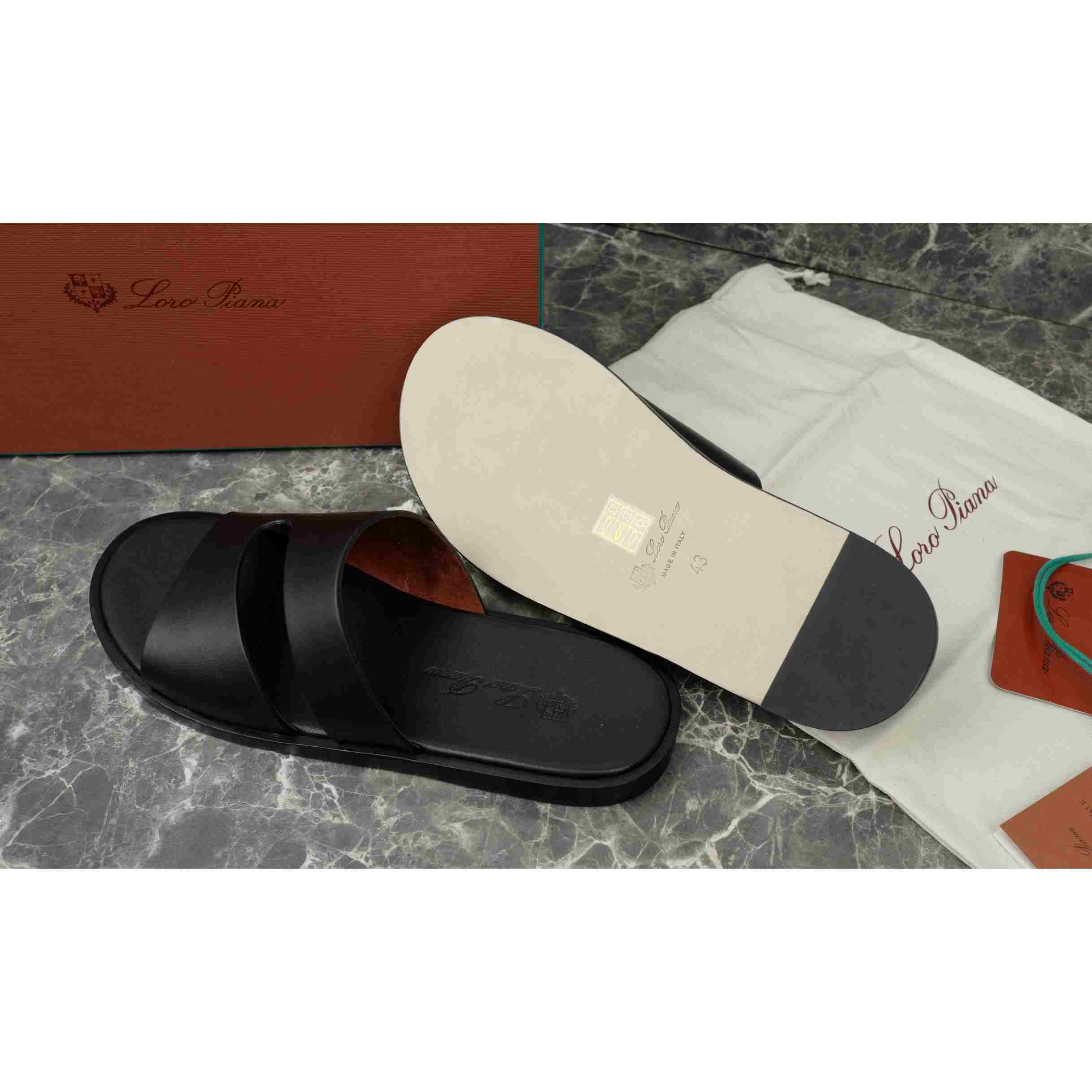 Loro Piana Pilat Plain Walk Sandal - DopestKickz