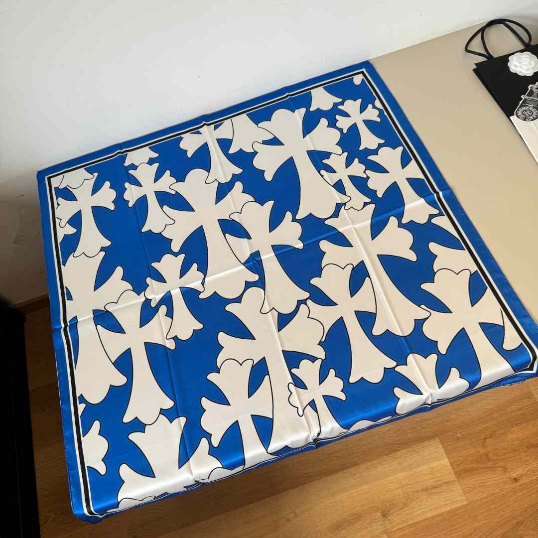 Chrome Heart Square Silk Scarf - DopestKickz