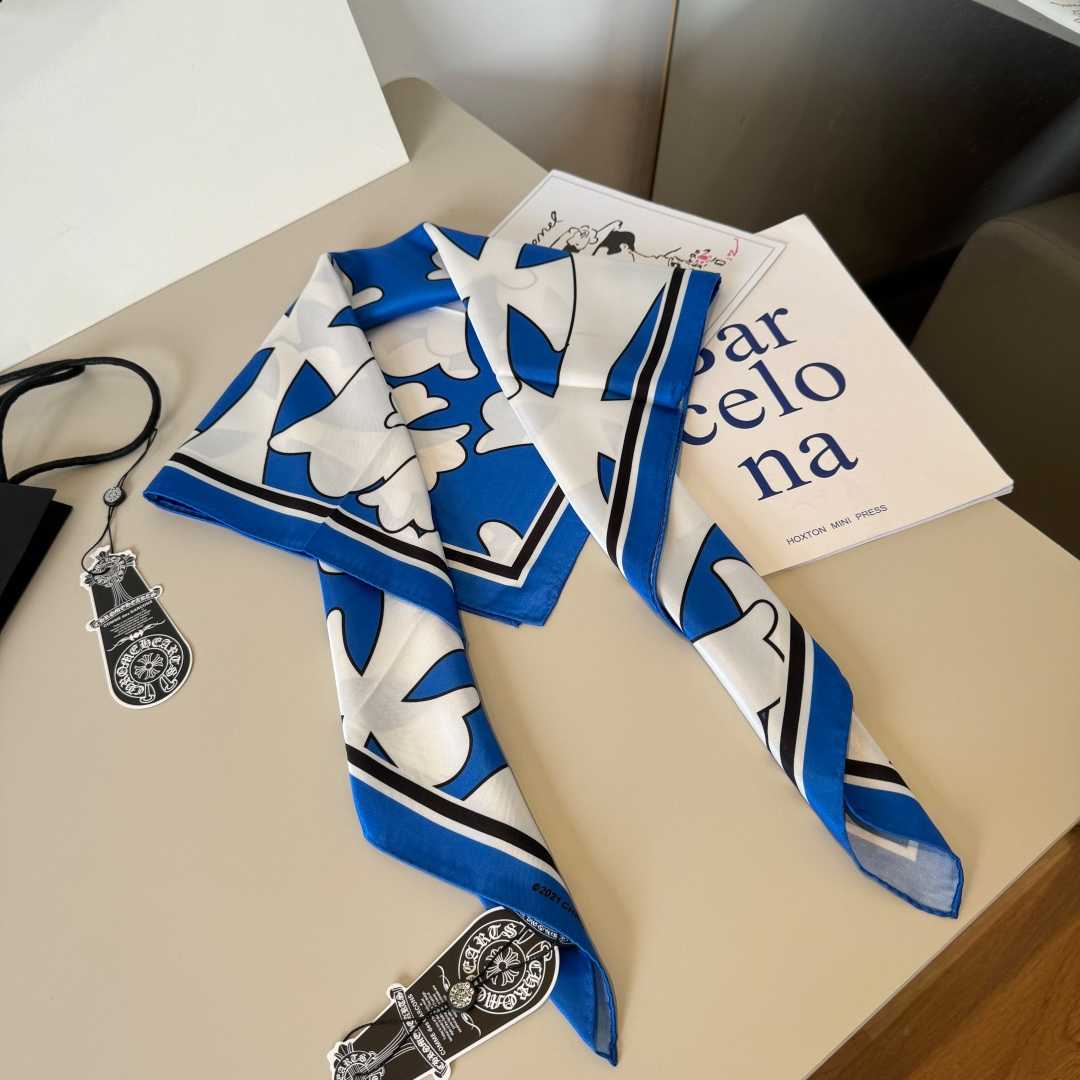 Chrome Heart Square Silk Scarf - DopestKickz