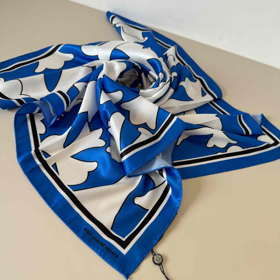 Chrome Heart Square Silk Scarf - DopestKickz