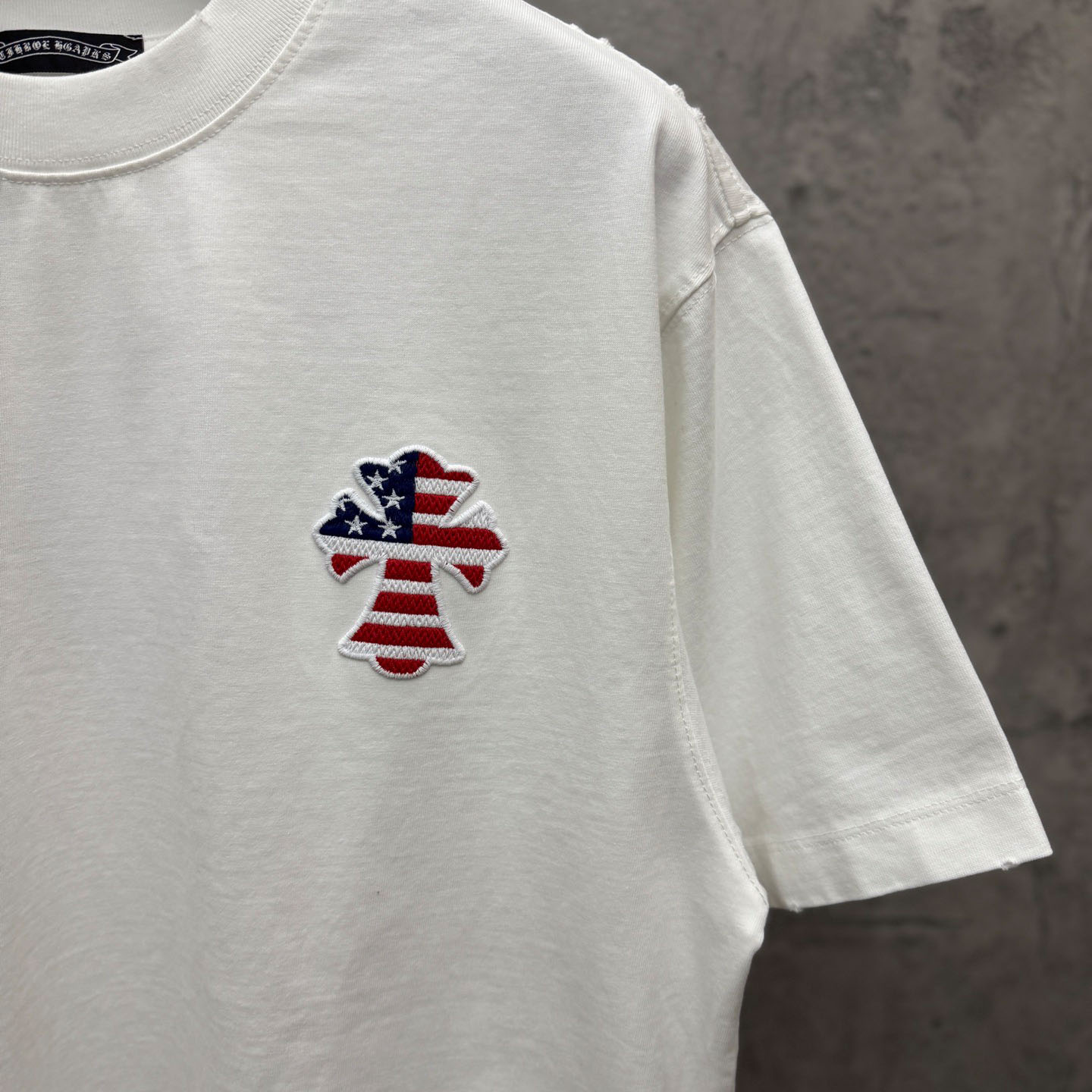 Chrome Hearts Style Cross Graphic Tee 'White' - DopestKickz