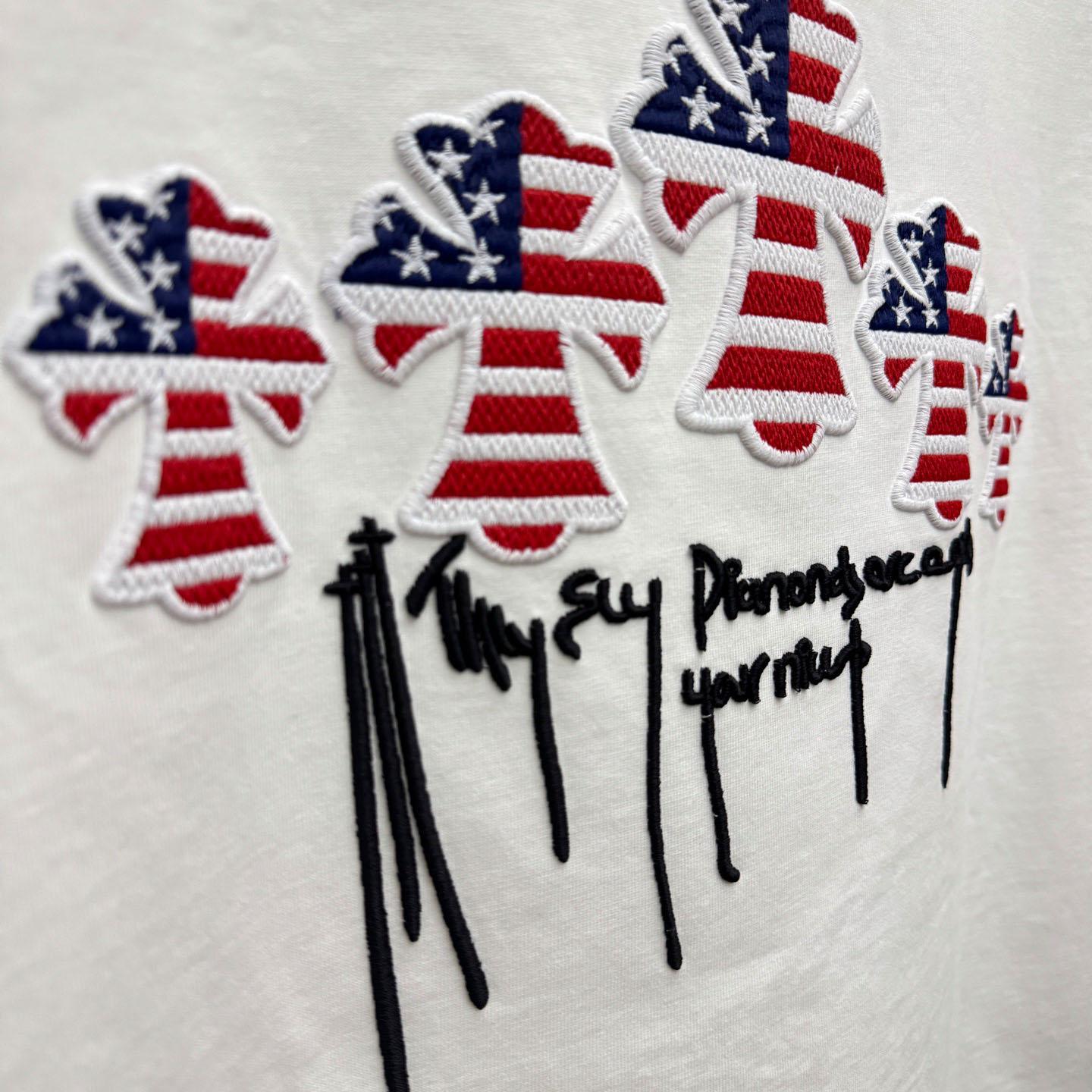 Chrome Hearts Style Cross Graphic Tee 'White' - DopestKickz