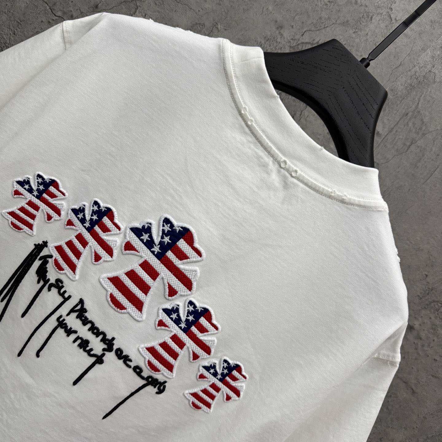 Chrome Hearts Style Cross Graphic Tee 'White' - DopestKickz